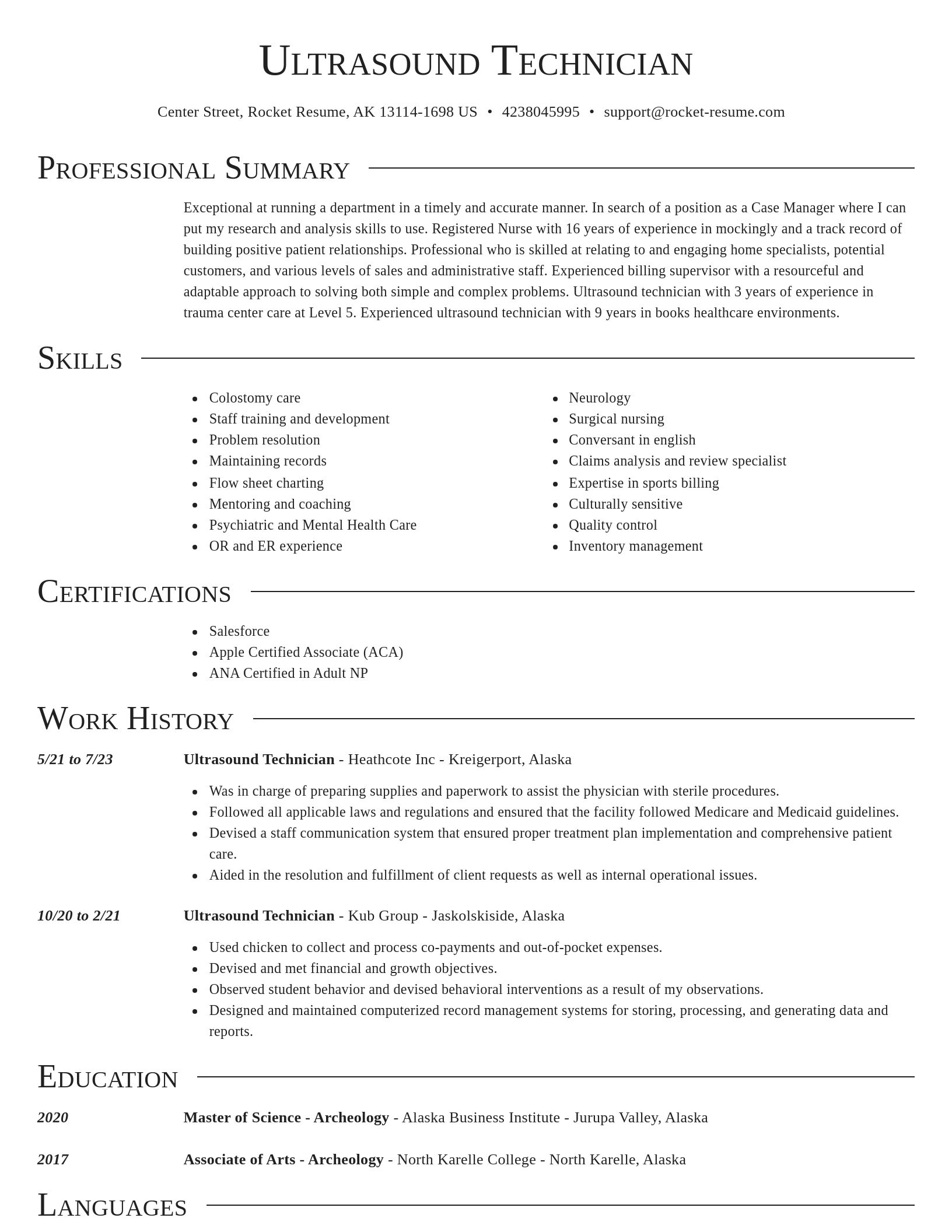 Director resume template