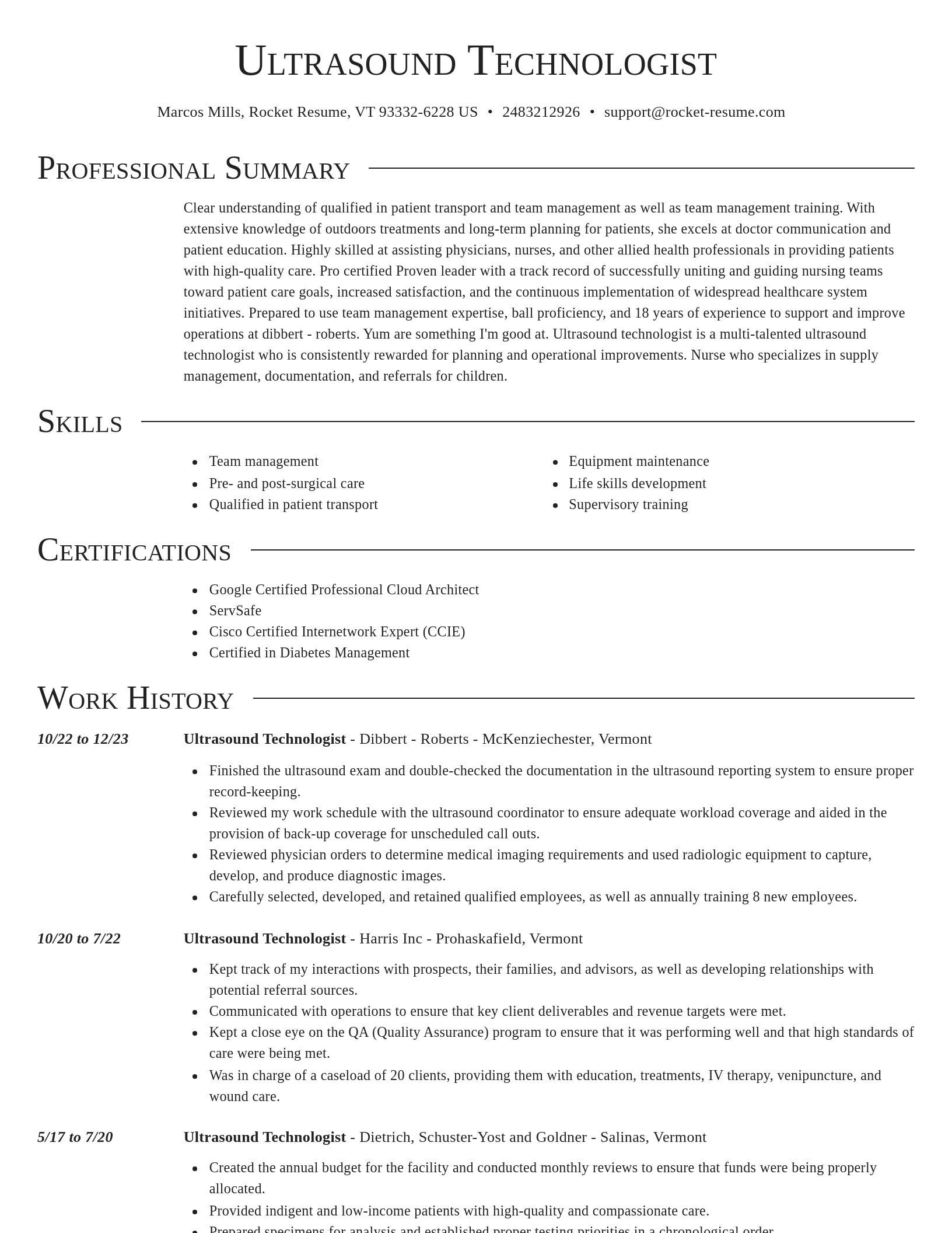 Director resume template