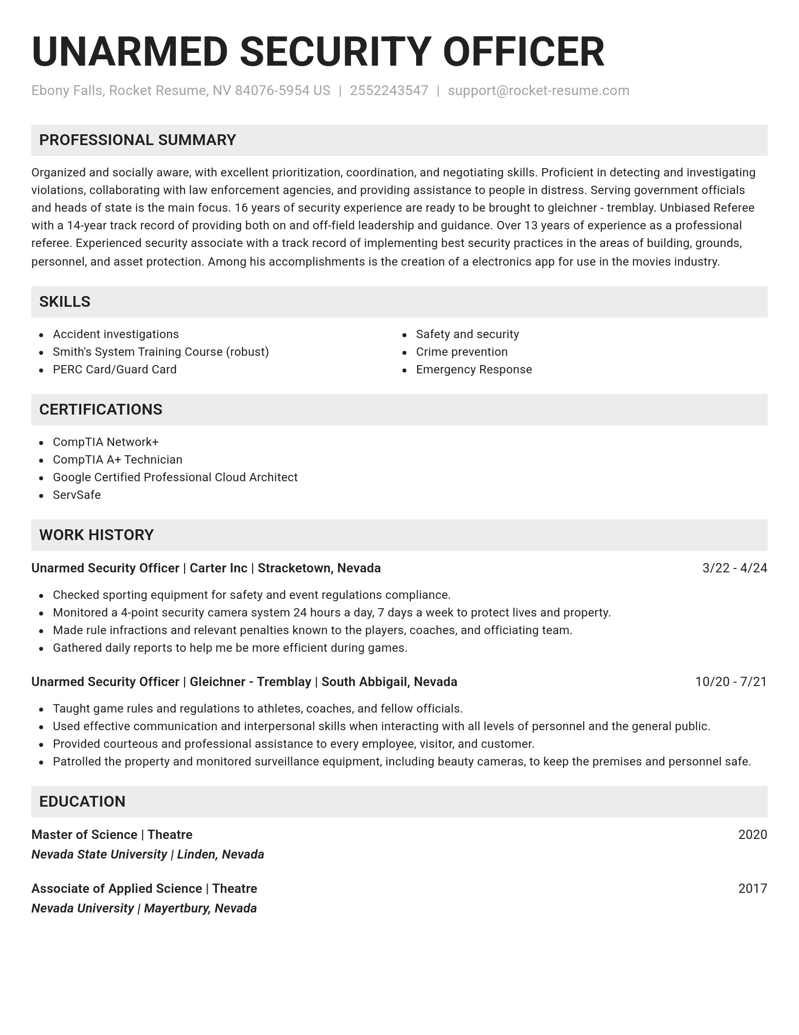 Genius resume template