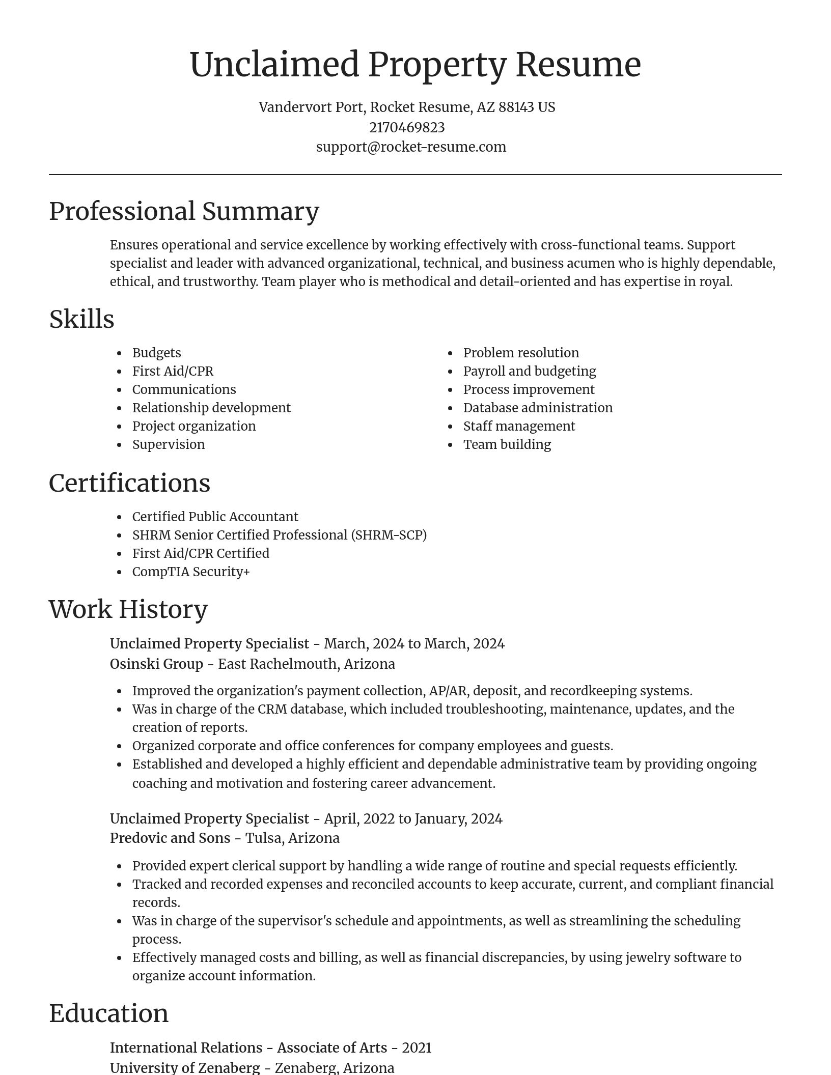 Focal Point resume template