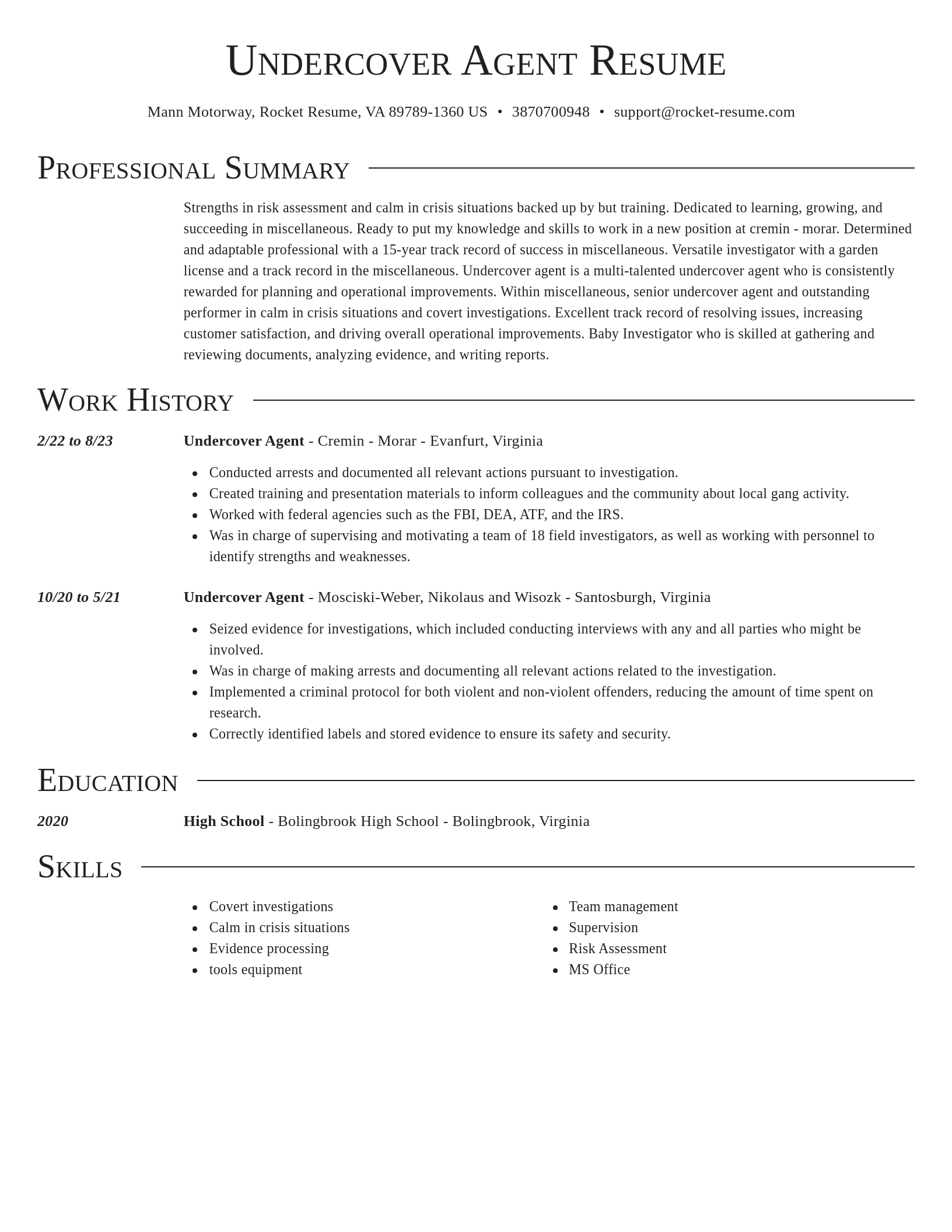 Director resume template