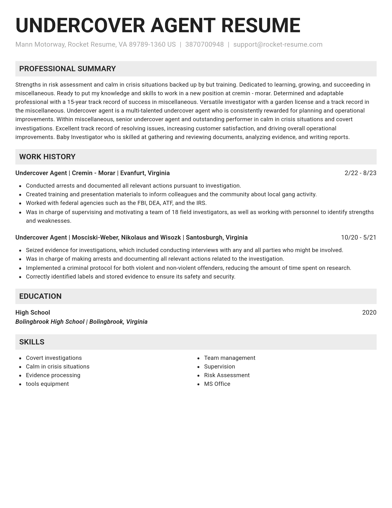 Genius resume template