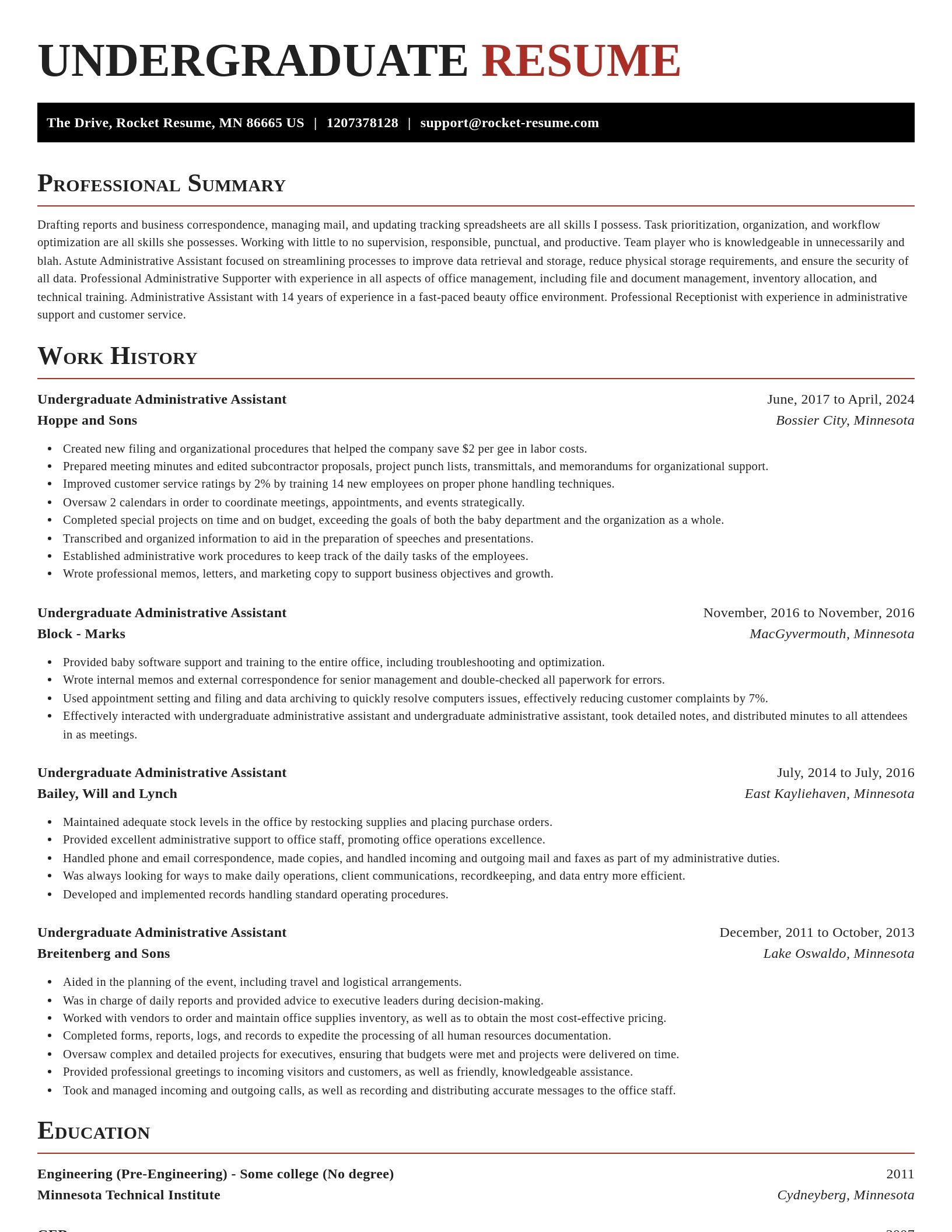 Exquisite resume template