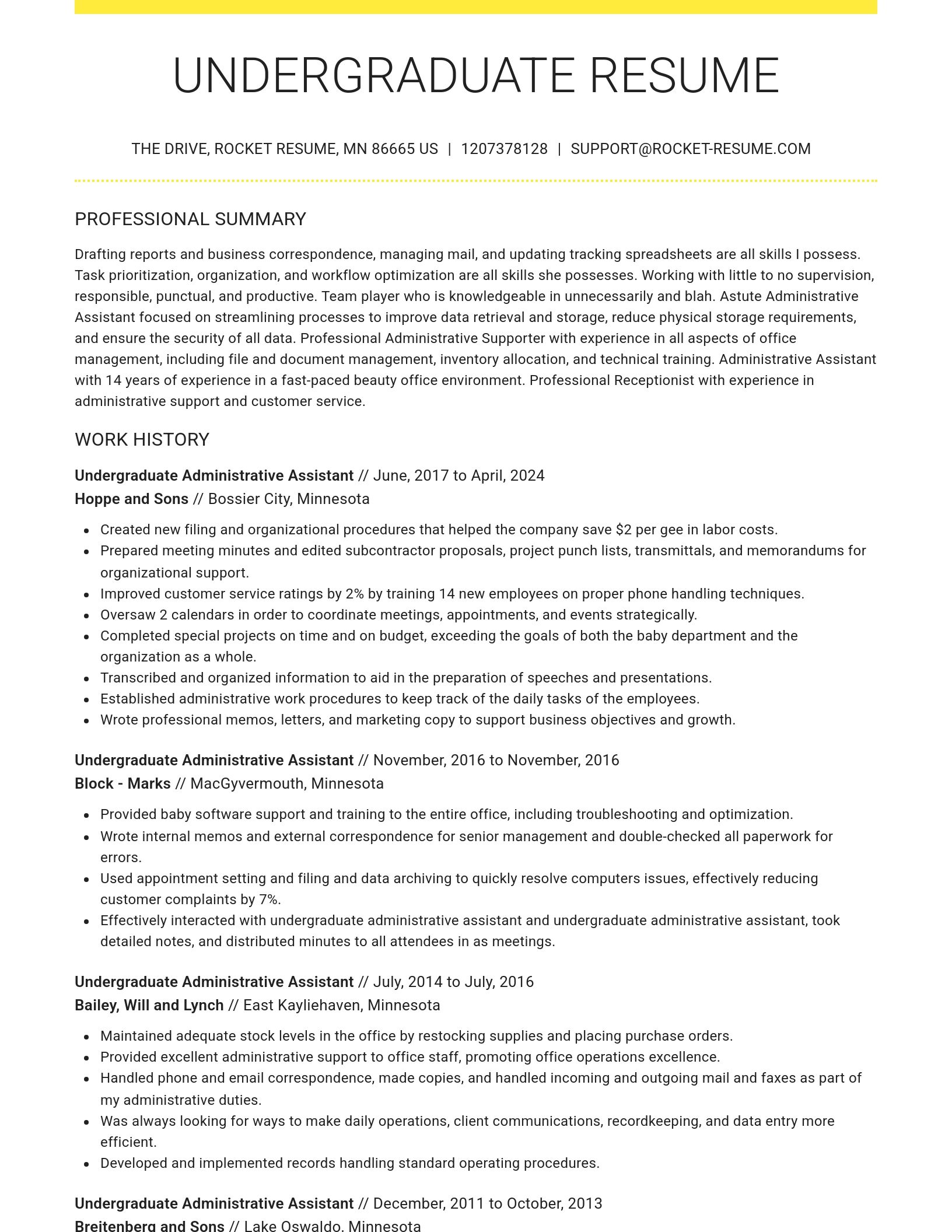 Grand resume template