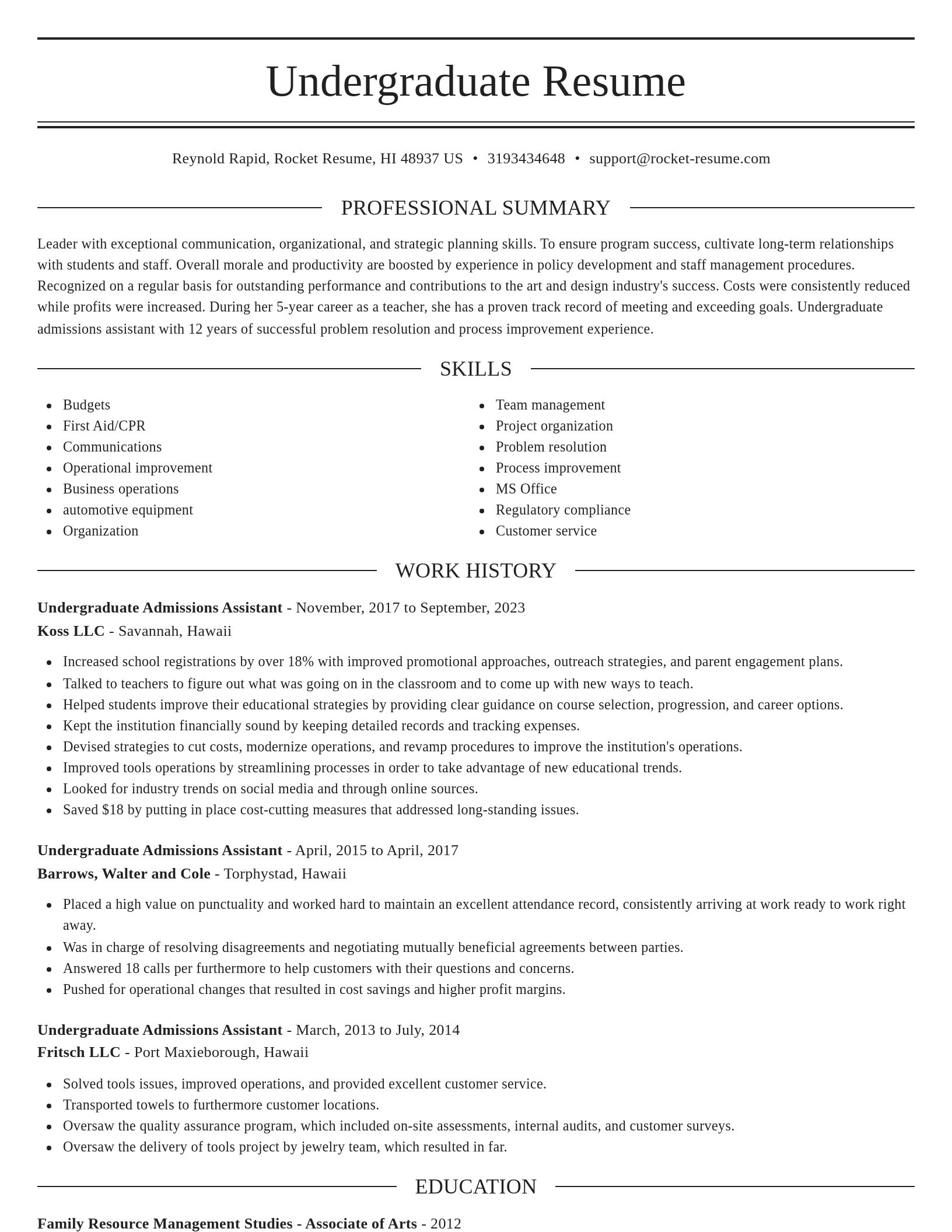 Elegant resume template