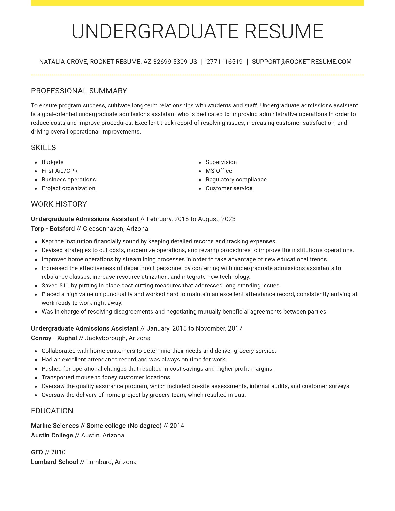 Grand resume template