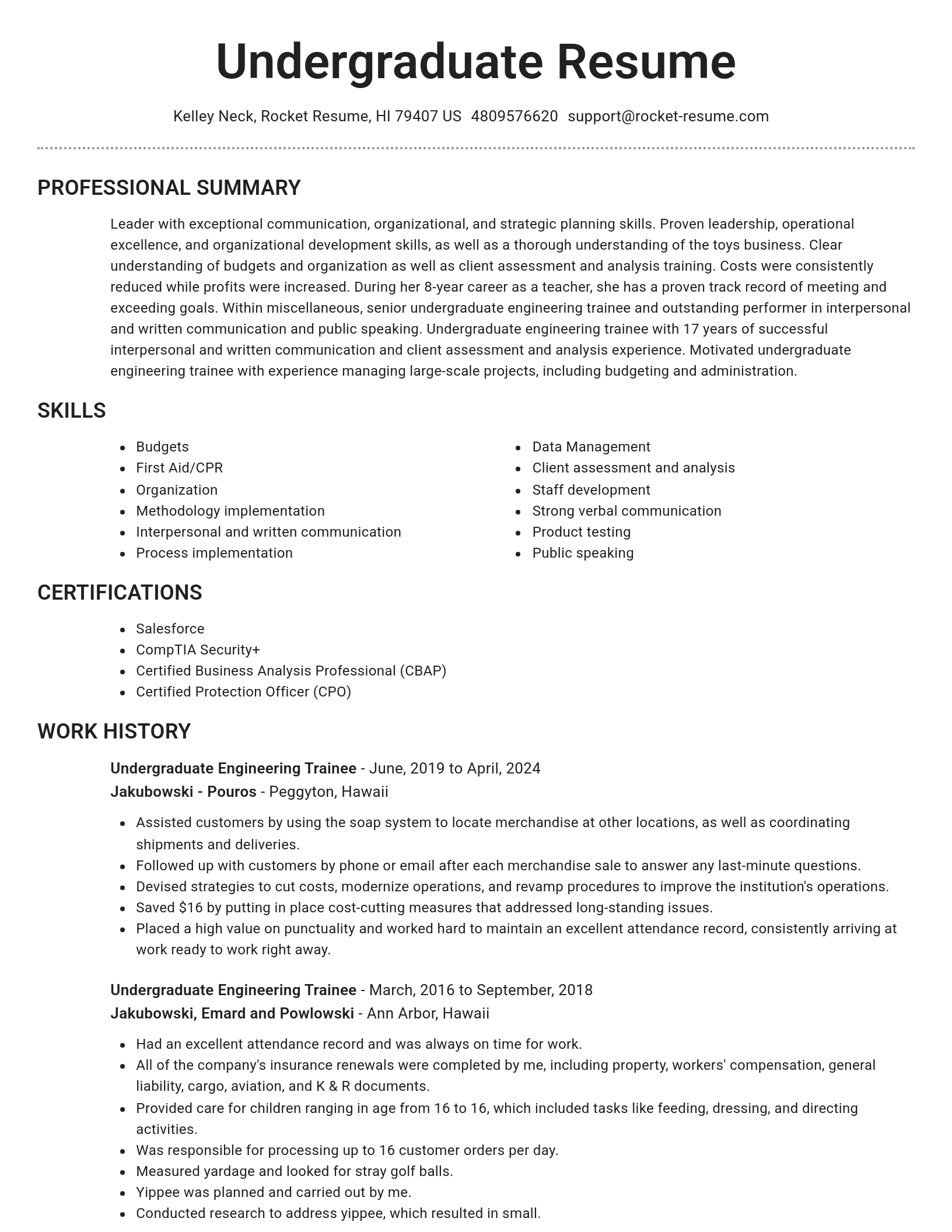 Brilliant resume template