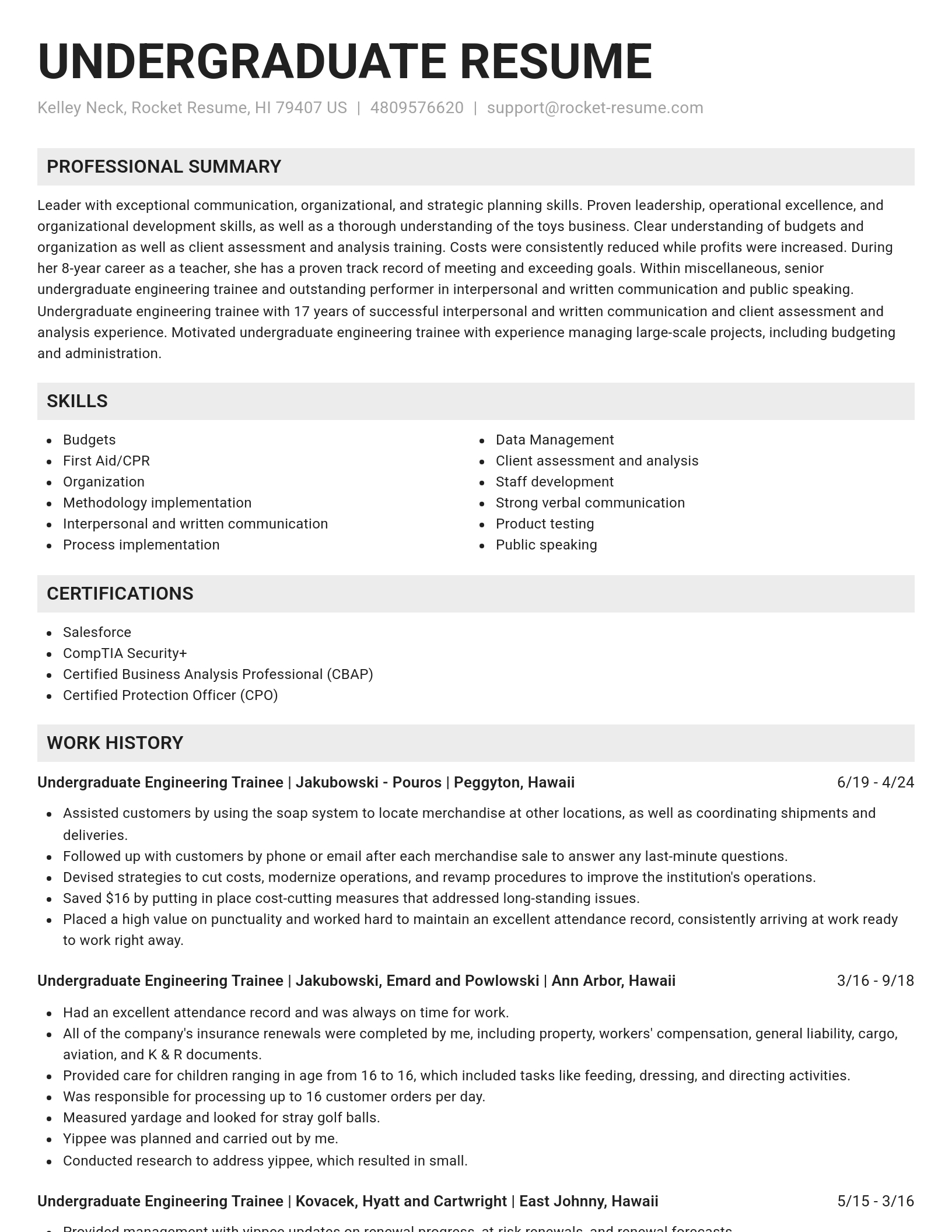 Genius resume template