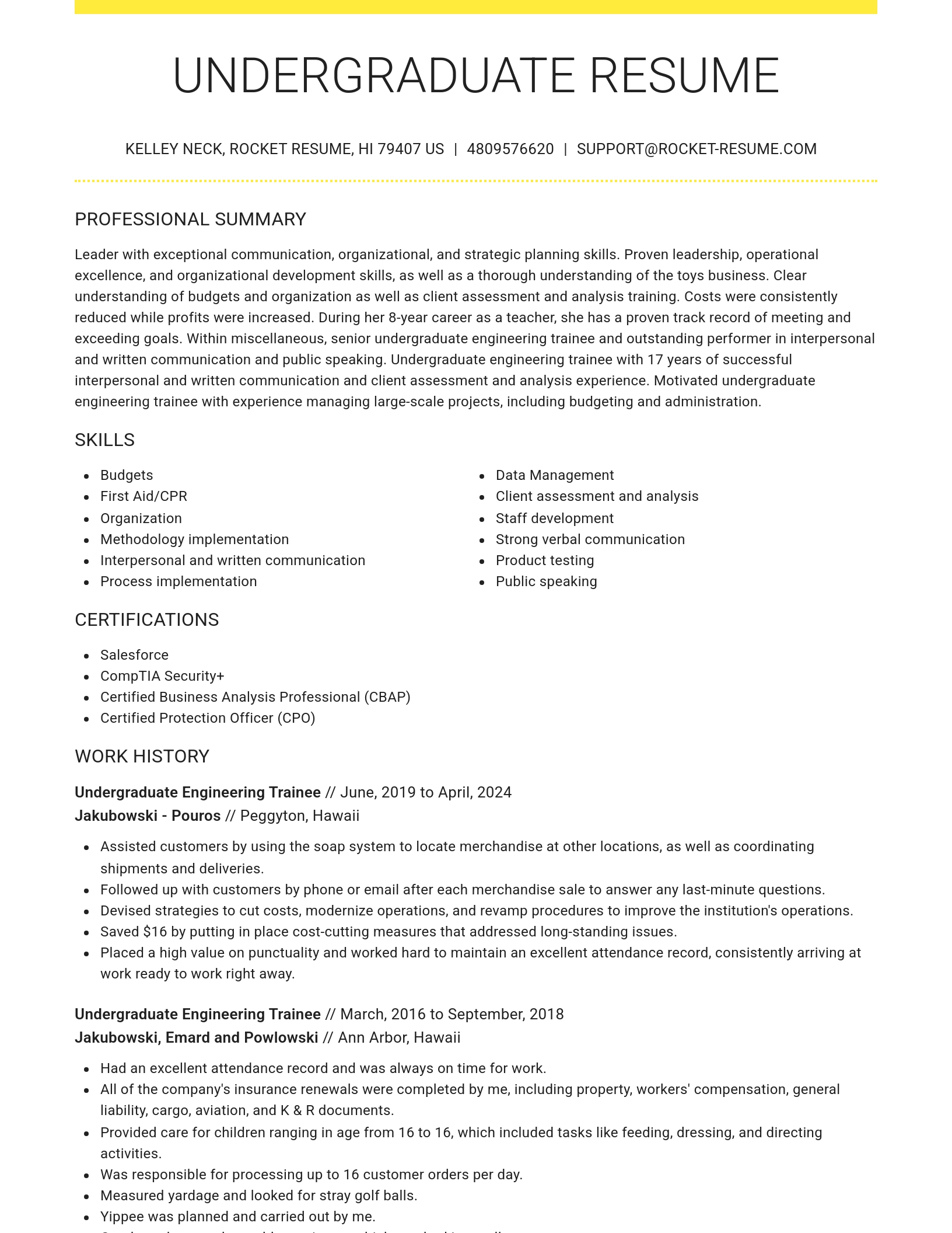 Grand resume template