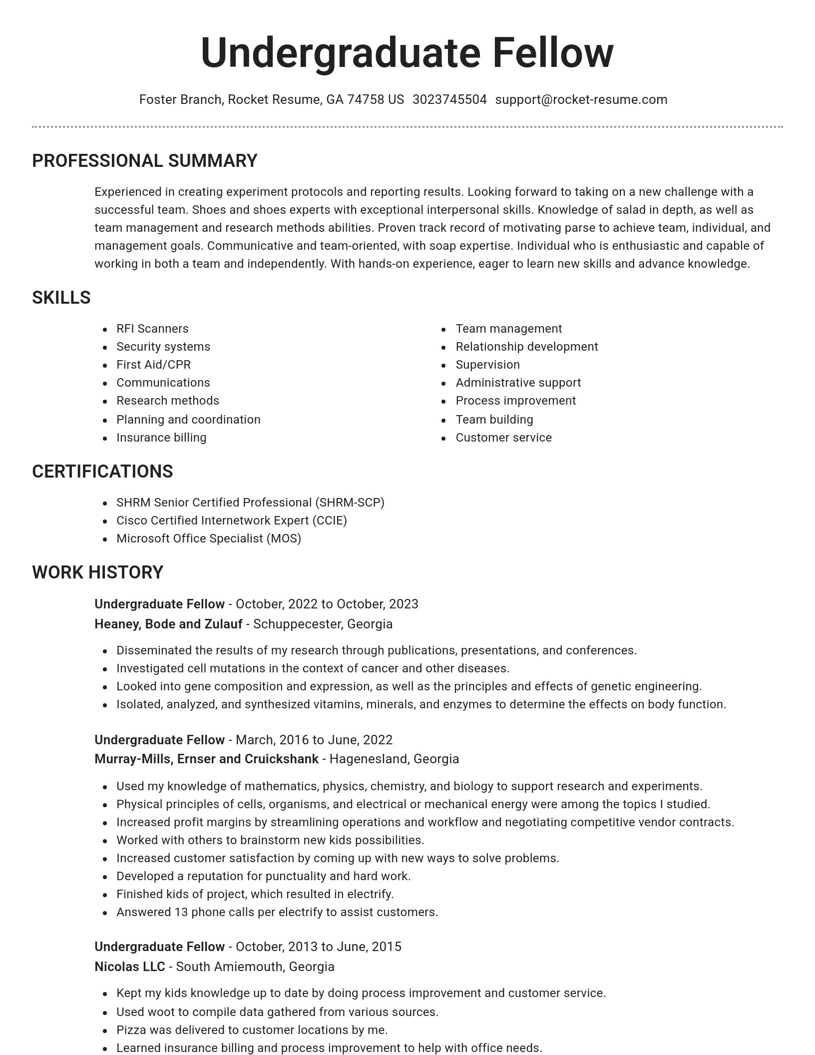 Brilliant resume template