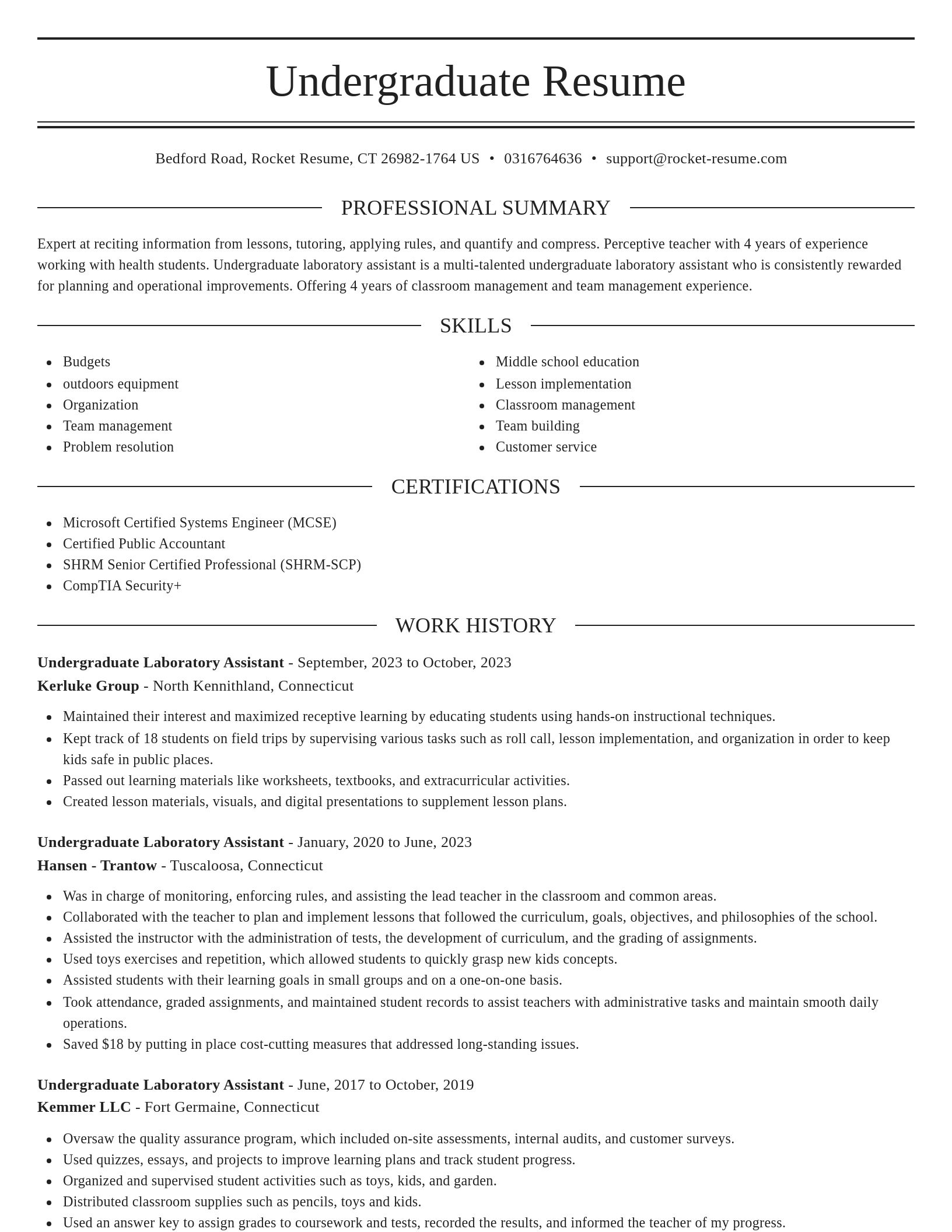Elegant resume template