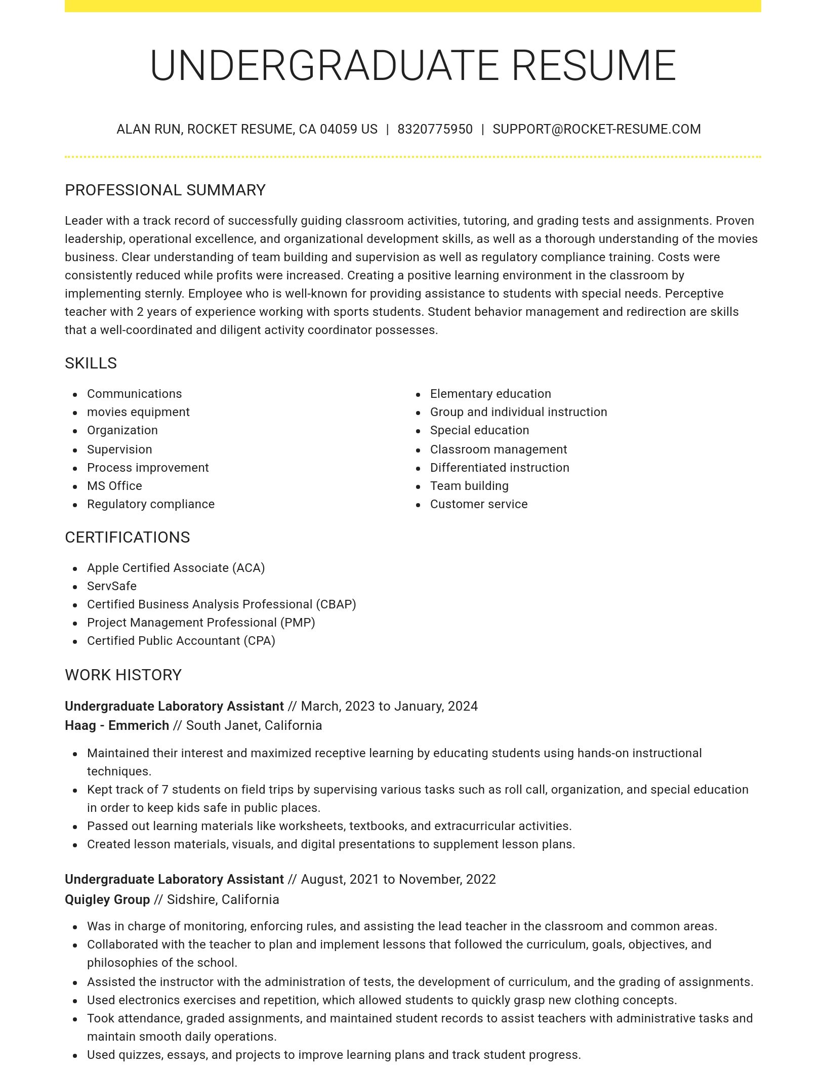 Grand resume template