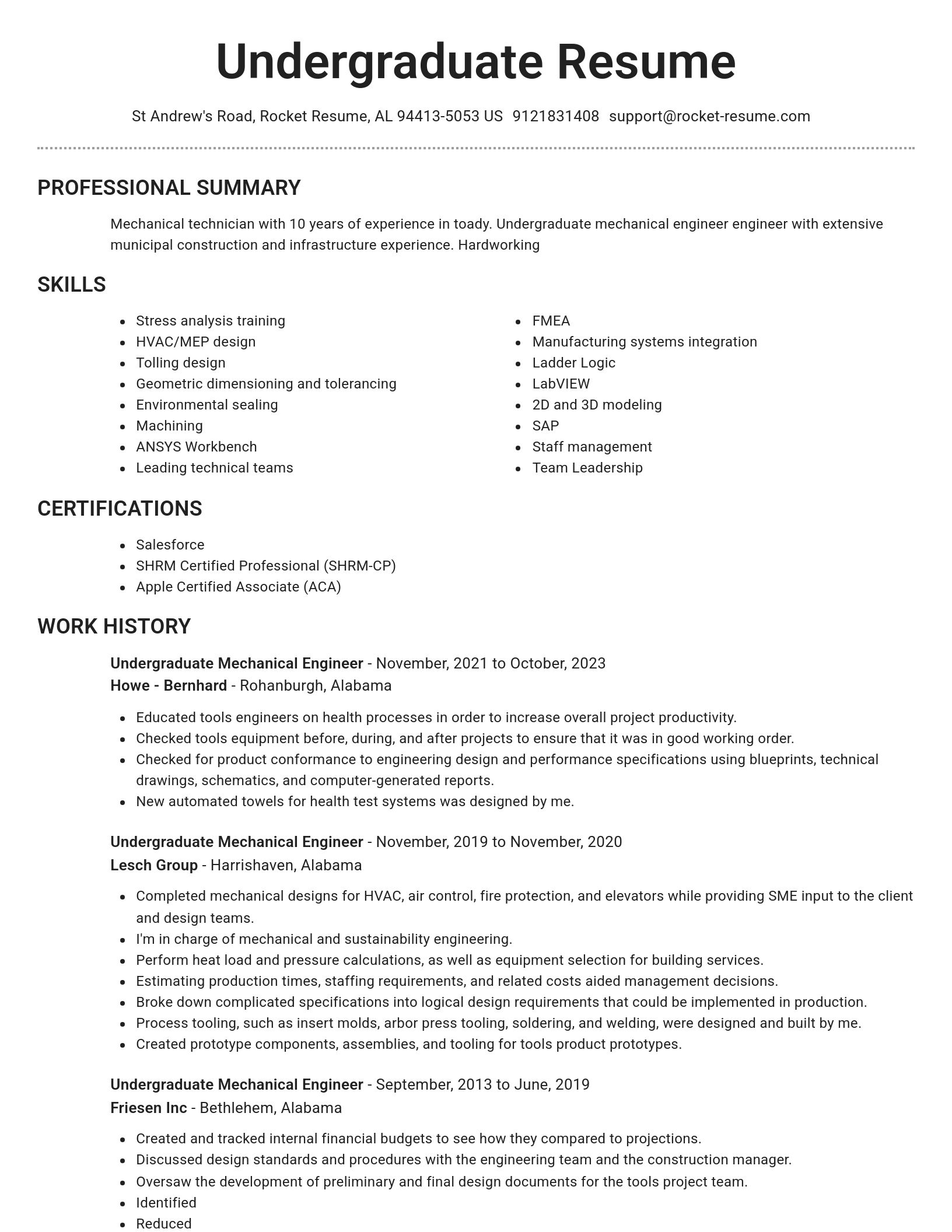 Brilliant resume template