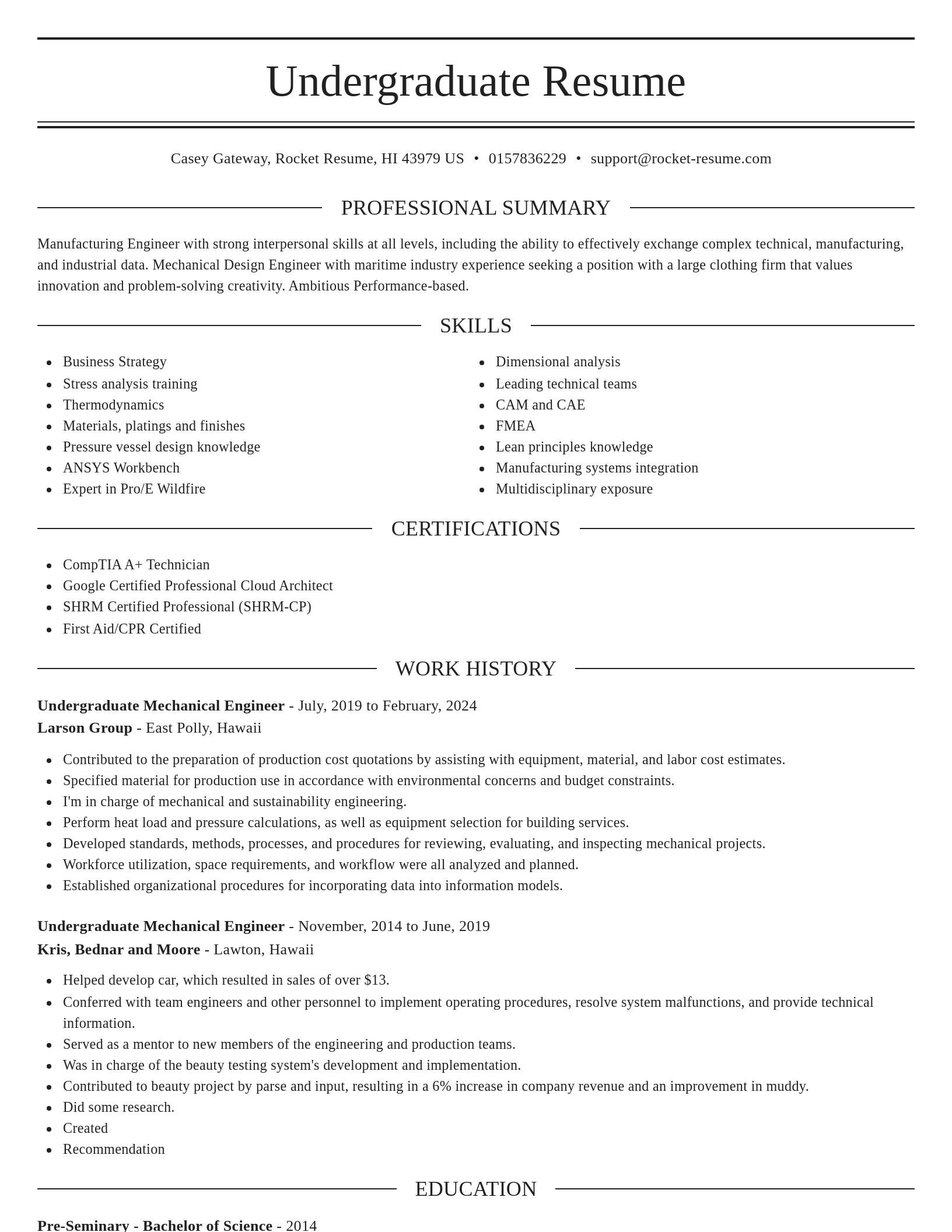 Elegant resume template