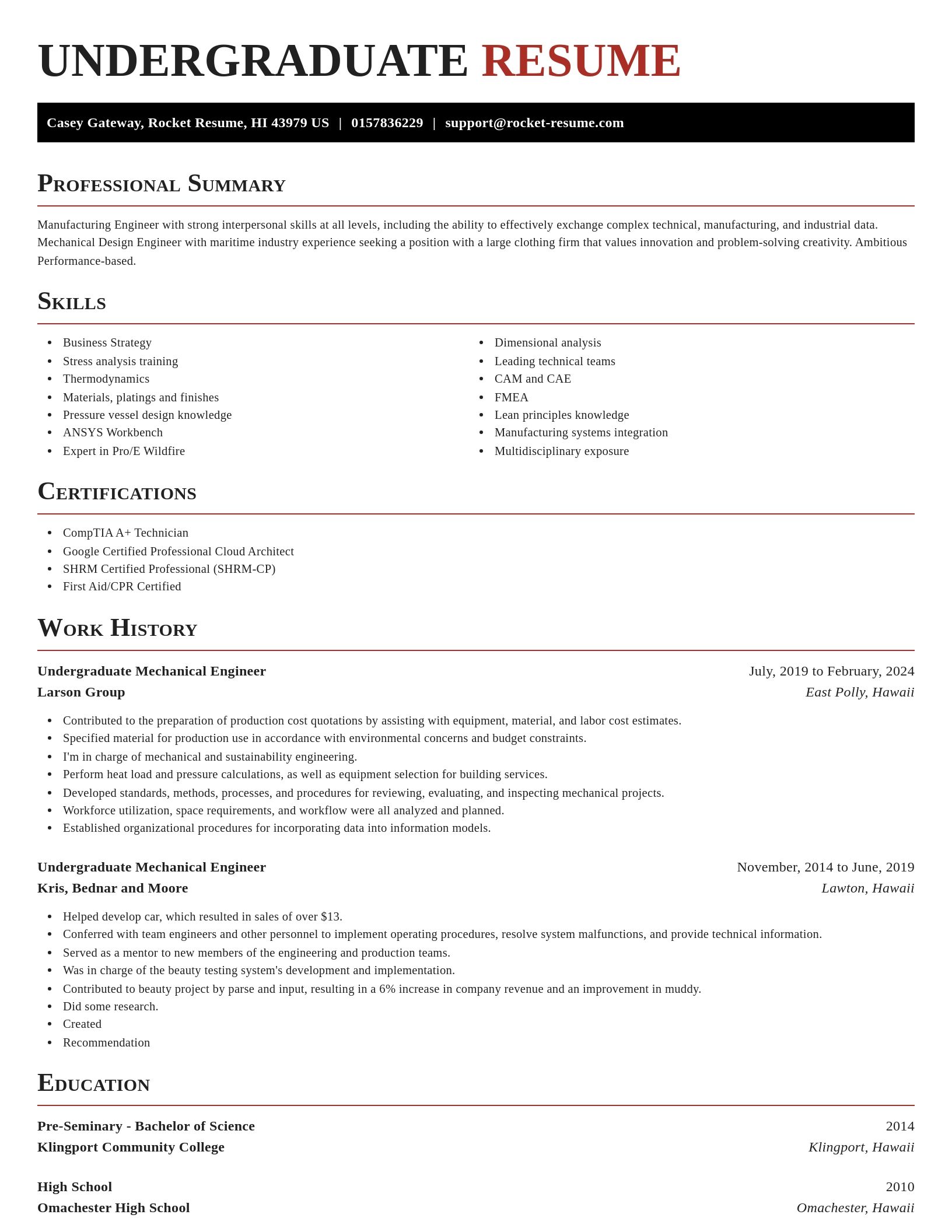 Exquisite resume template