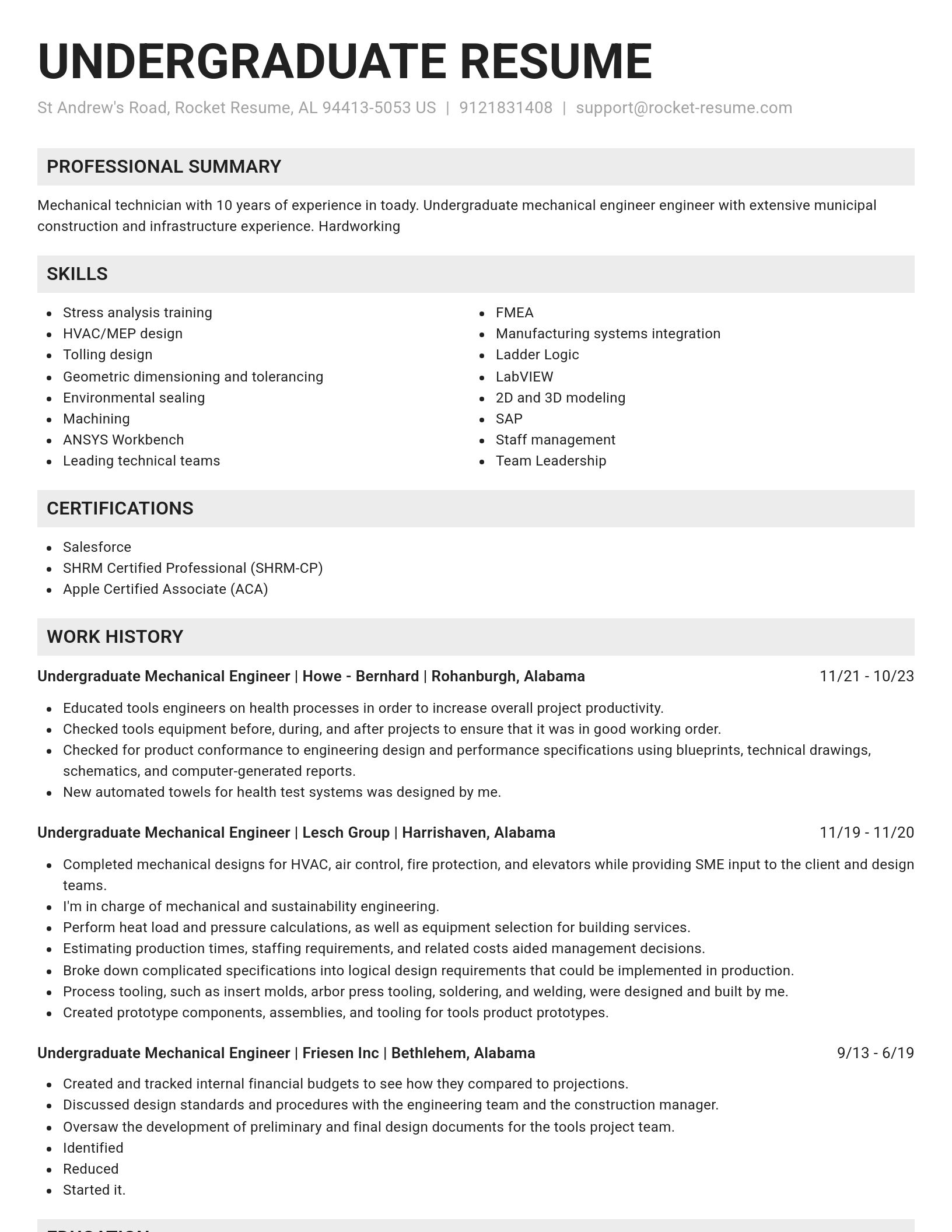 Genius resume template