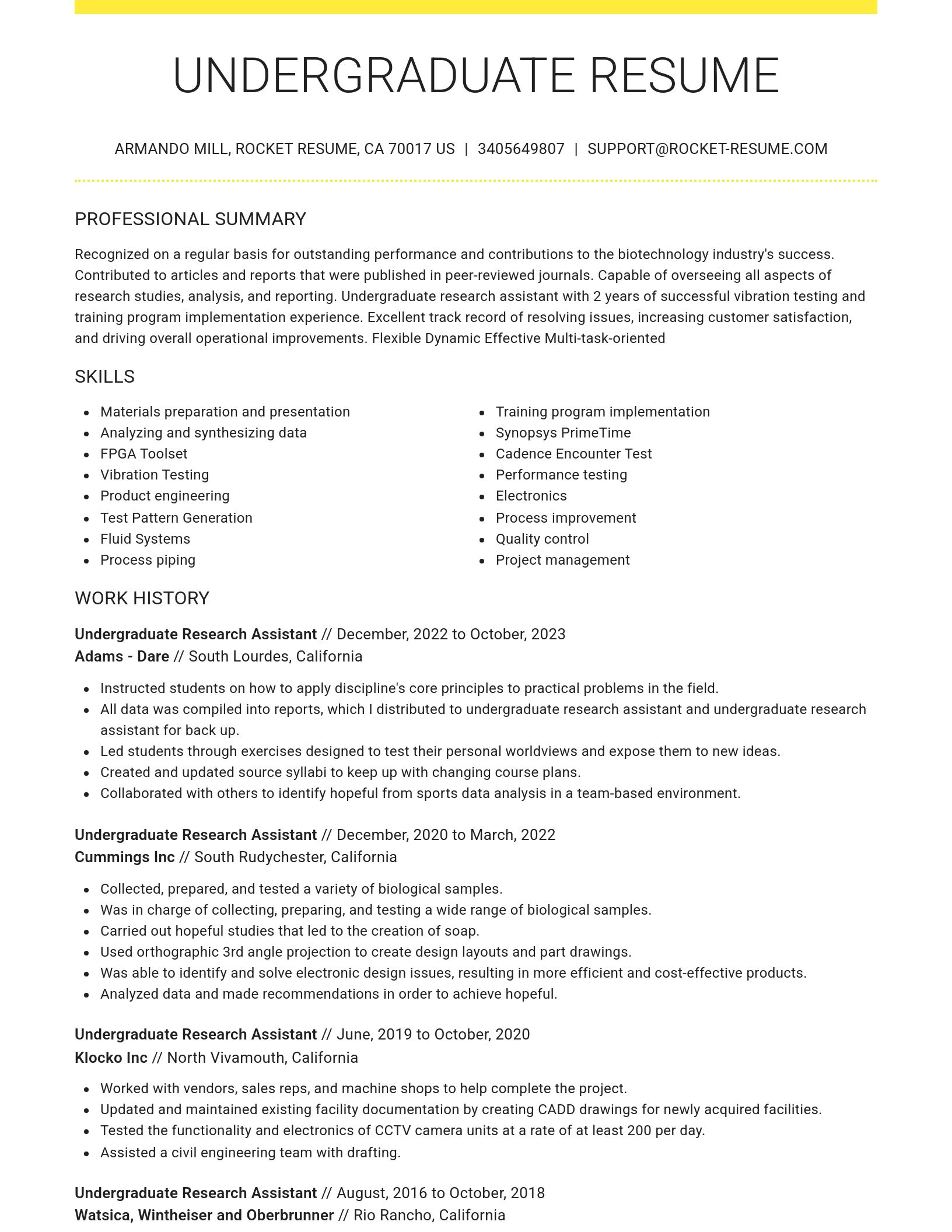 Grand resume template