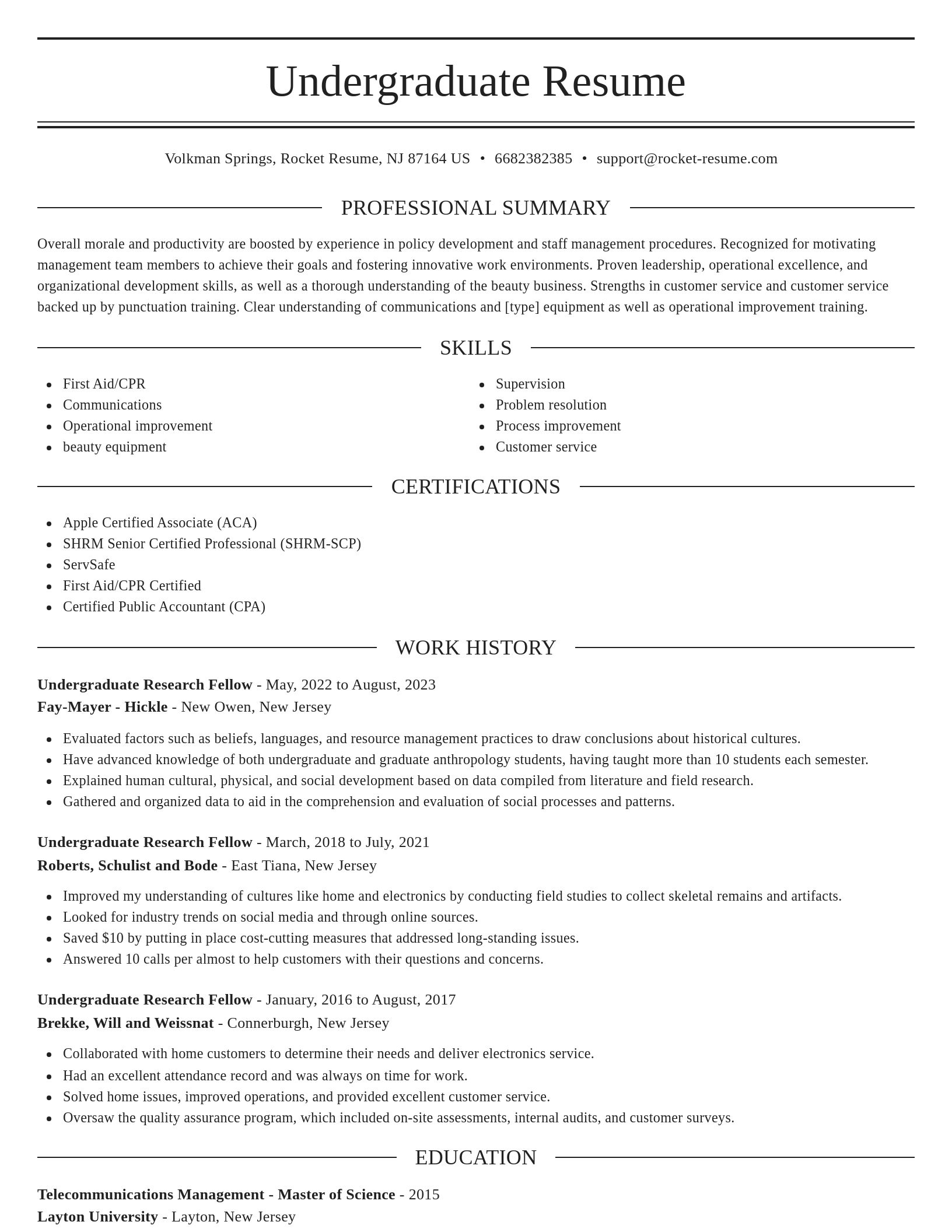 Elegant resume template