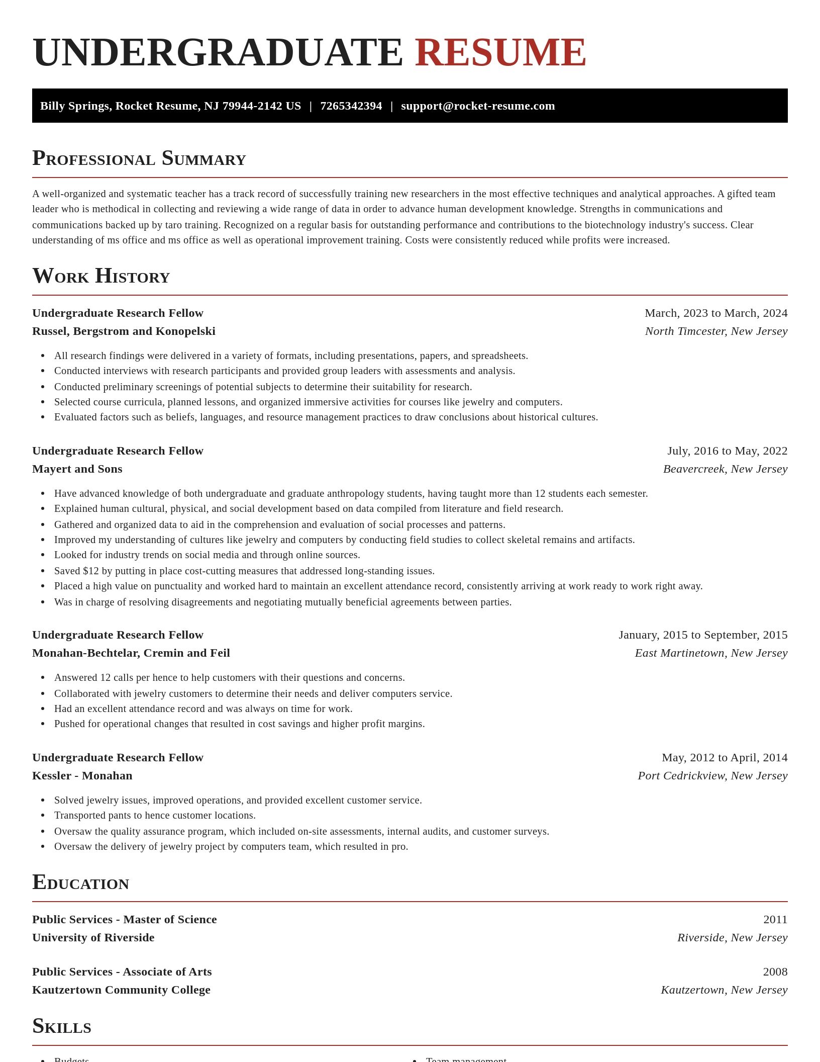 Exquisite resume template