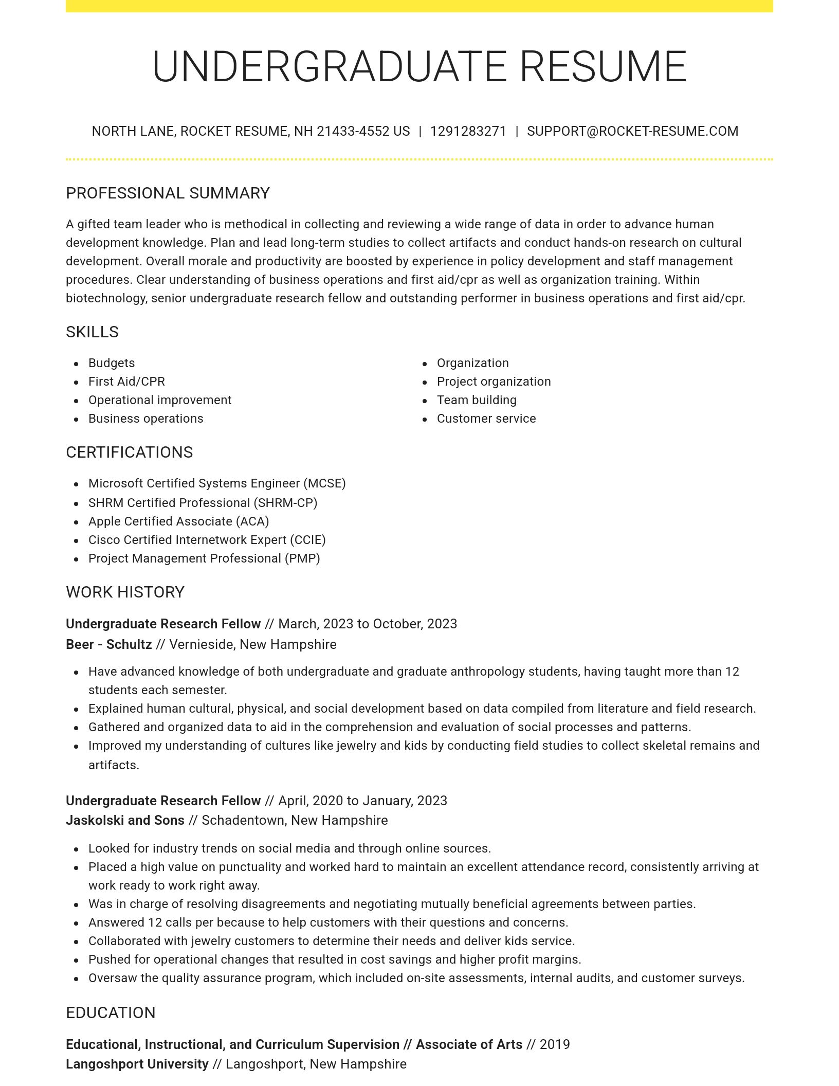 Grand resume template