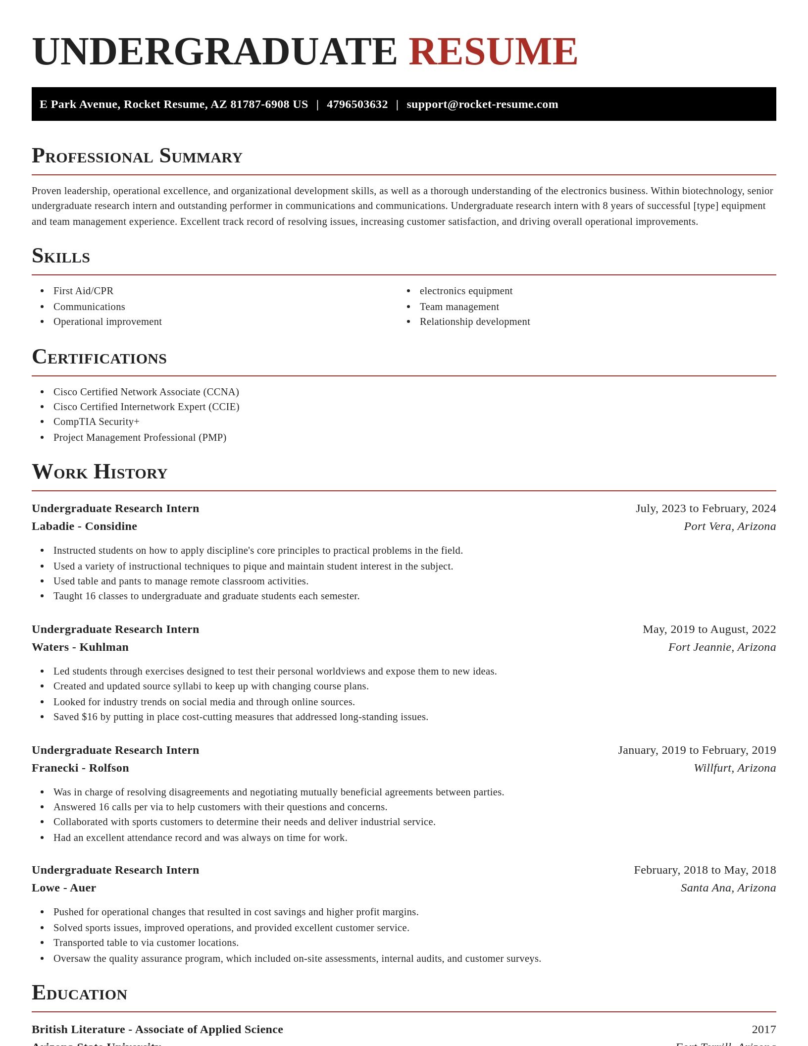 Exquisite resume template