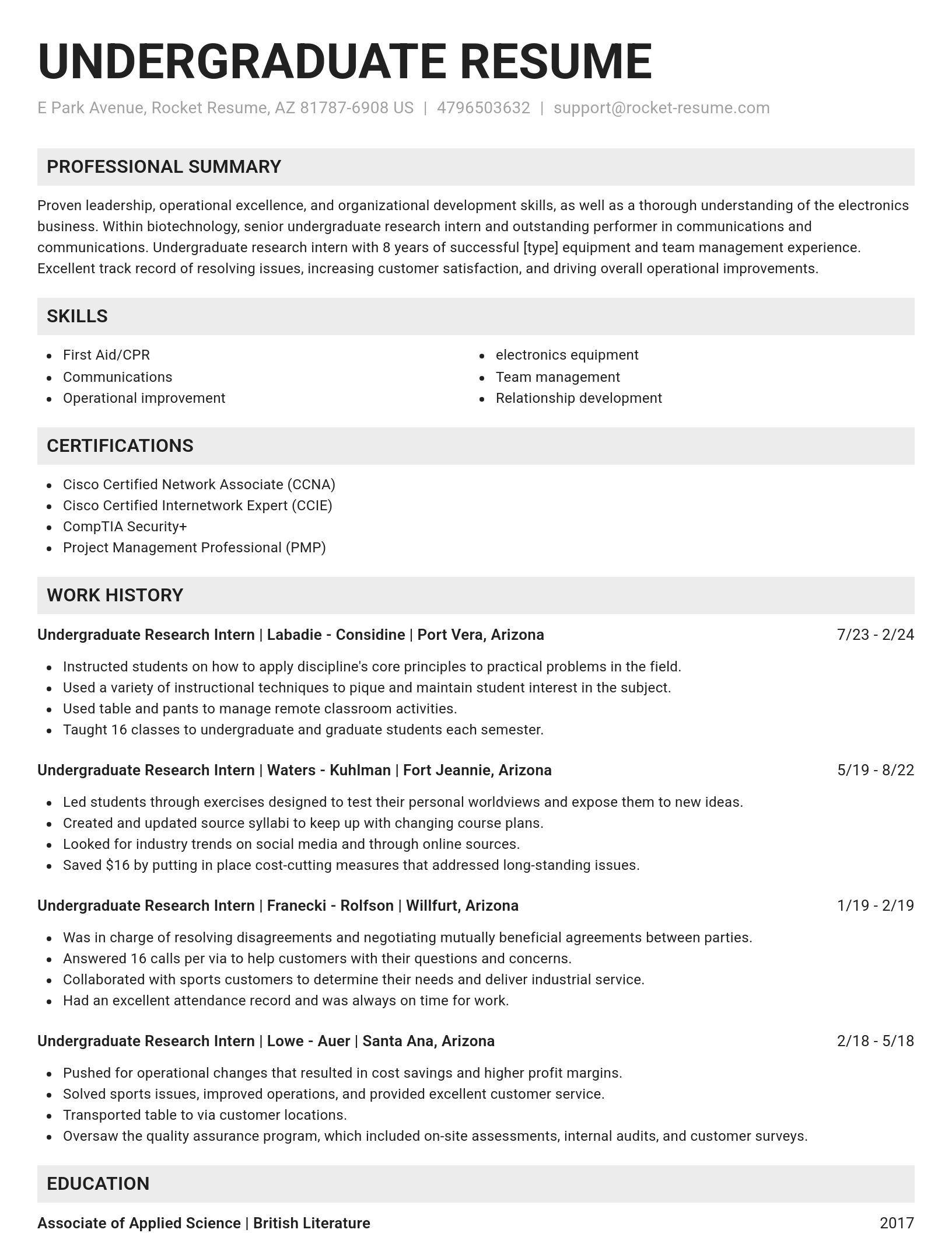 Genius resume template