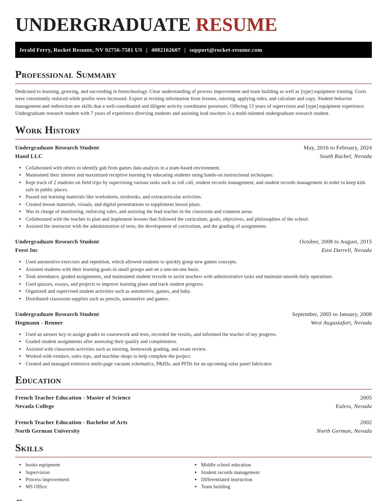 Exquisite resume template