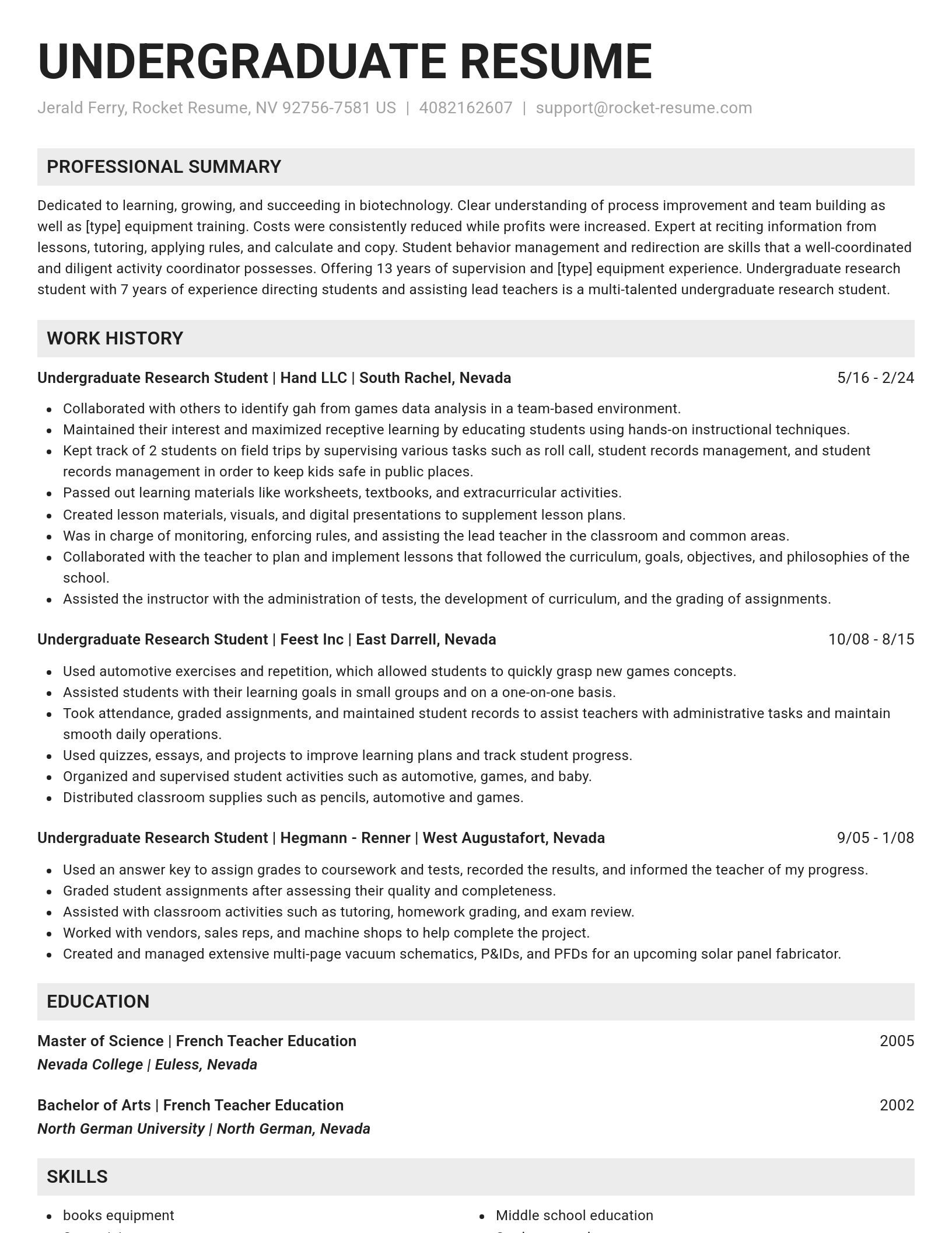 Genius resume template