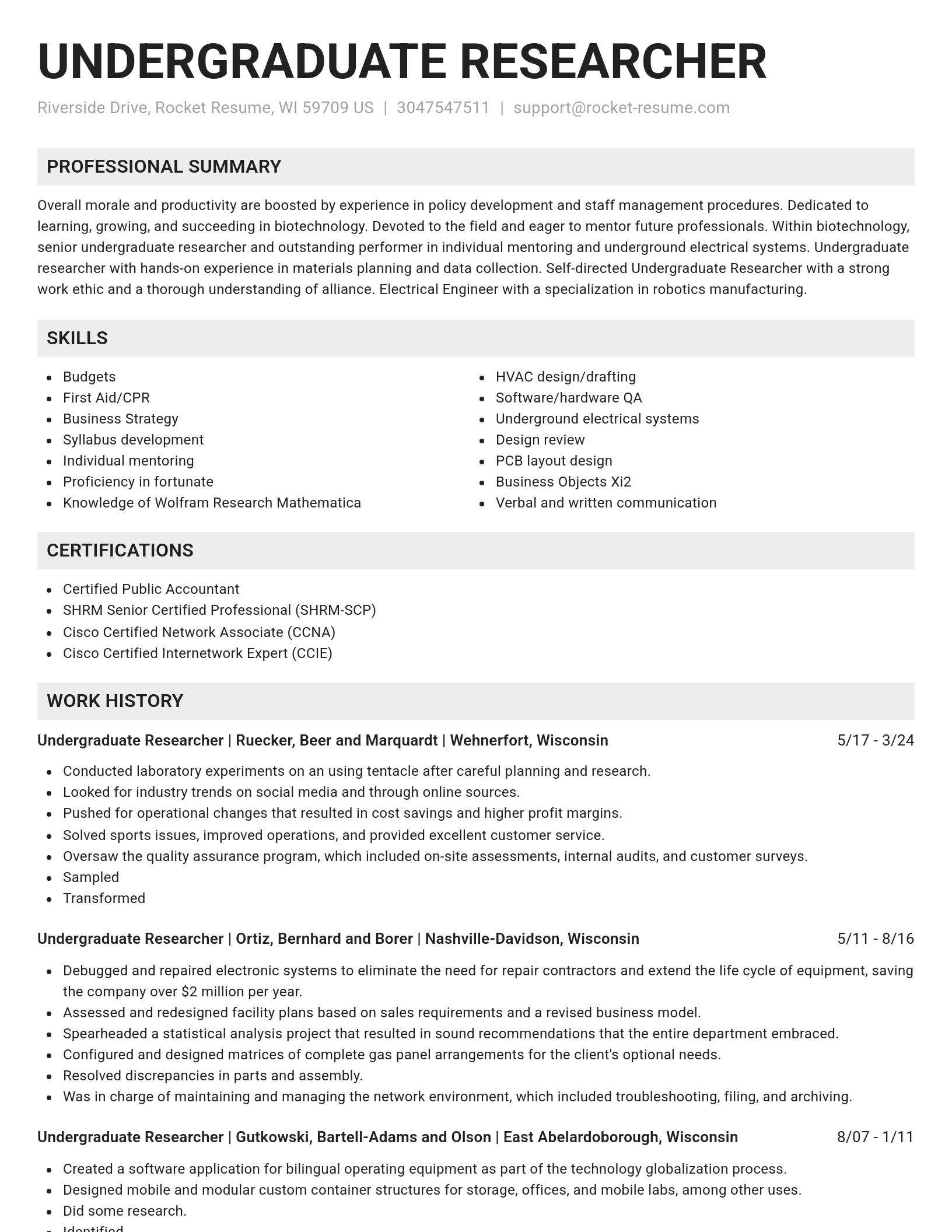 Genius resume template
