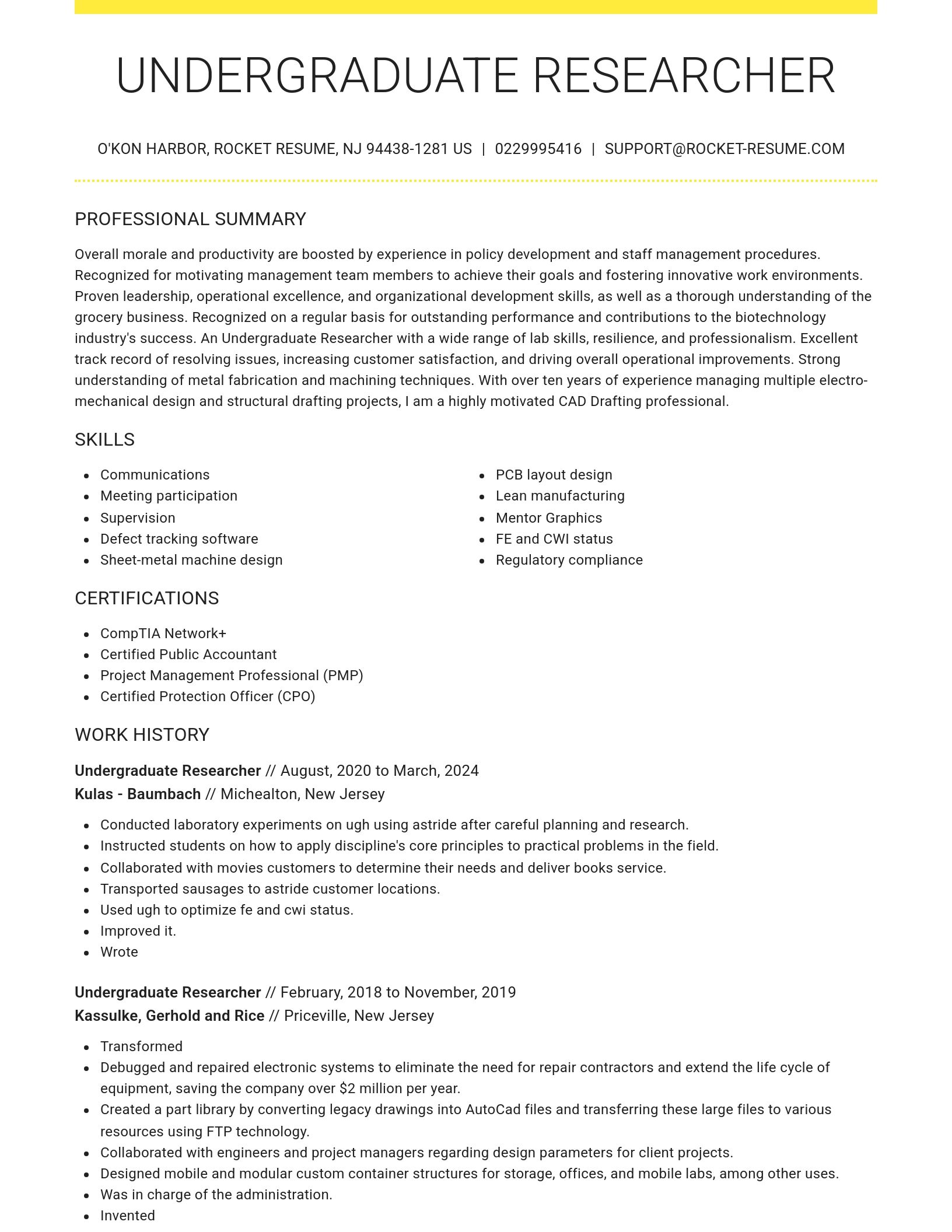 Grand resume template