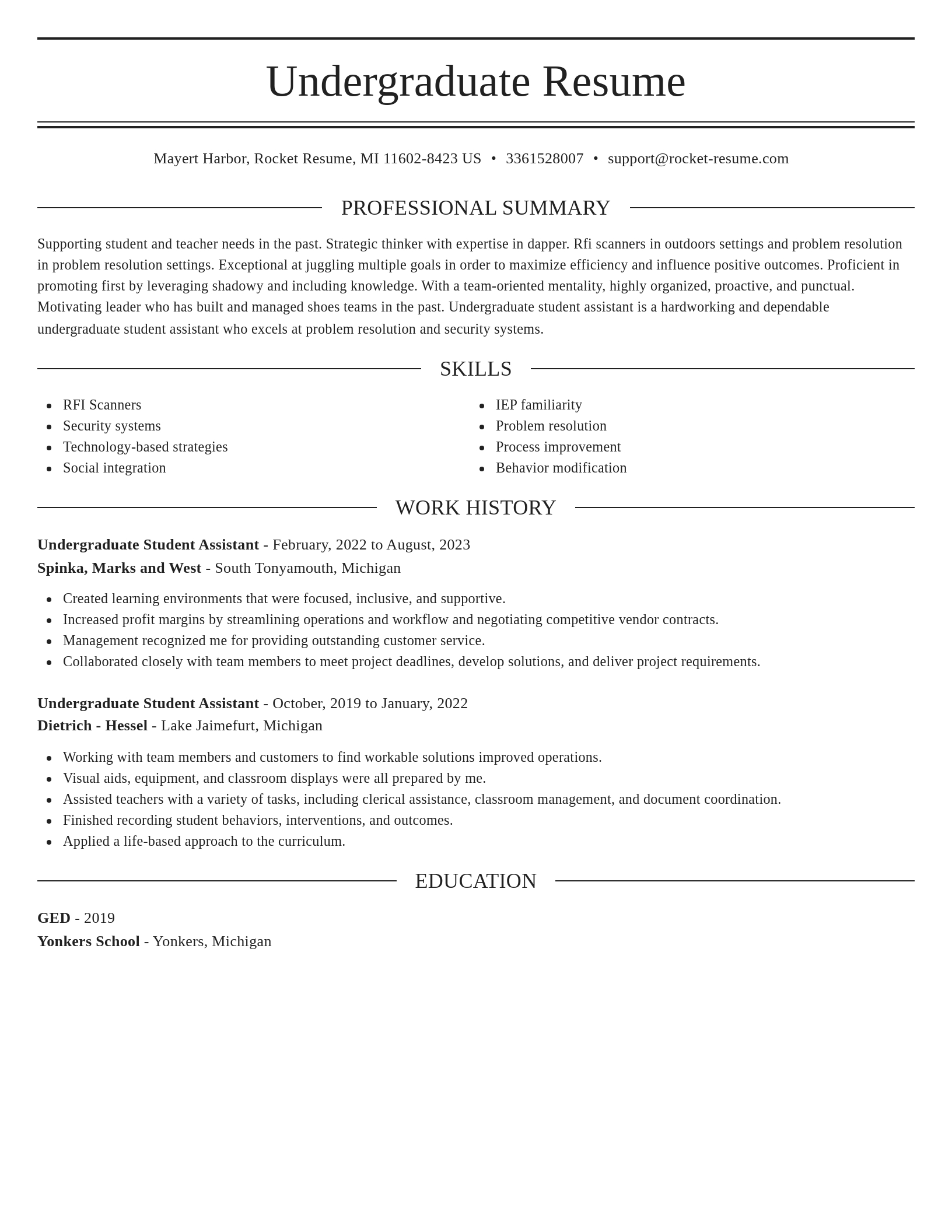 Elegant resume template