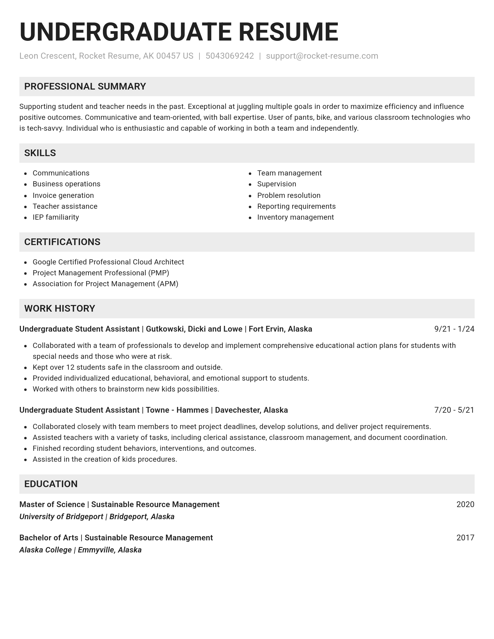 Genius resume template