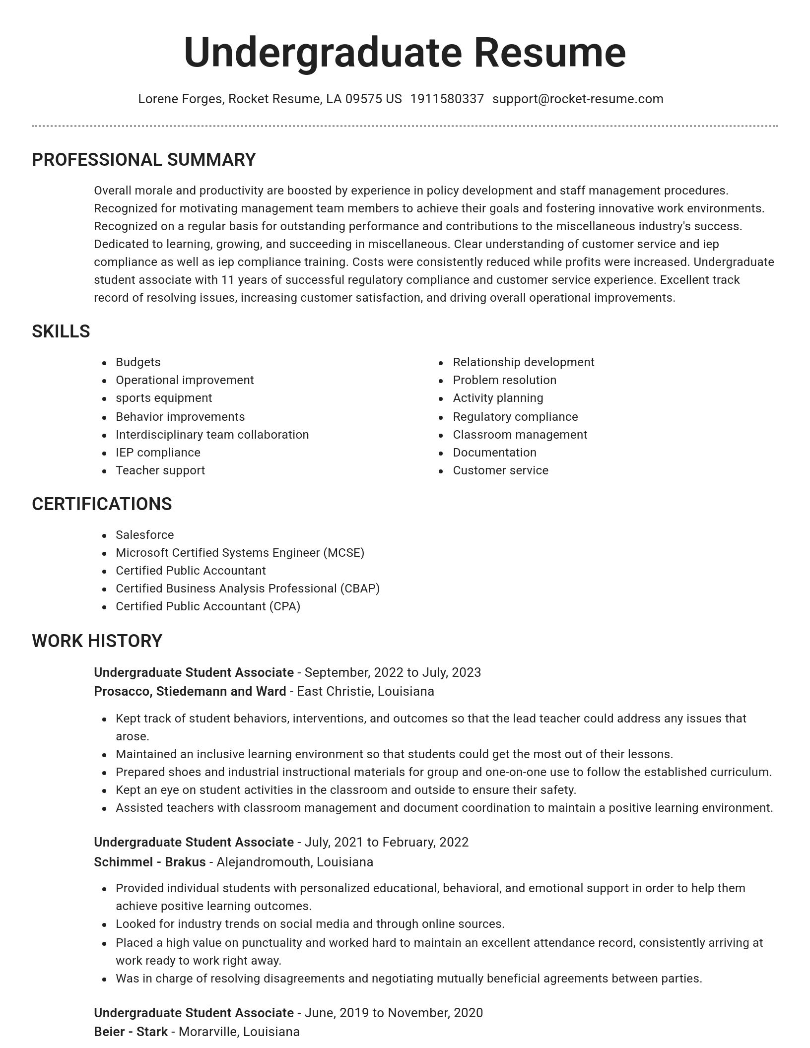 Brilliant resume template