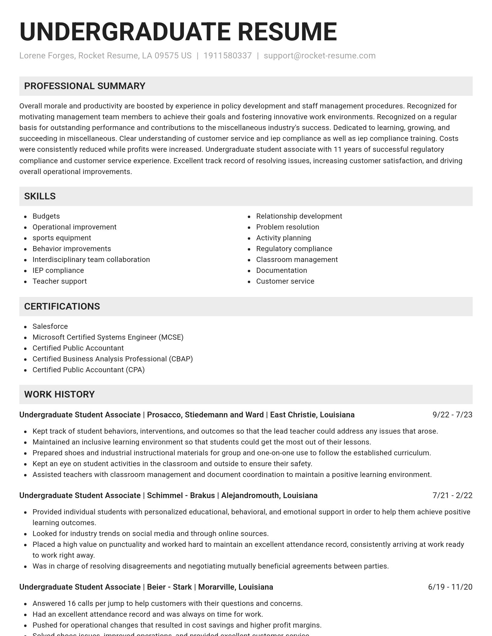 Genius resume template