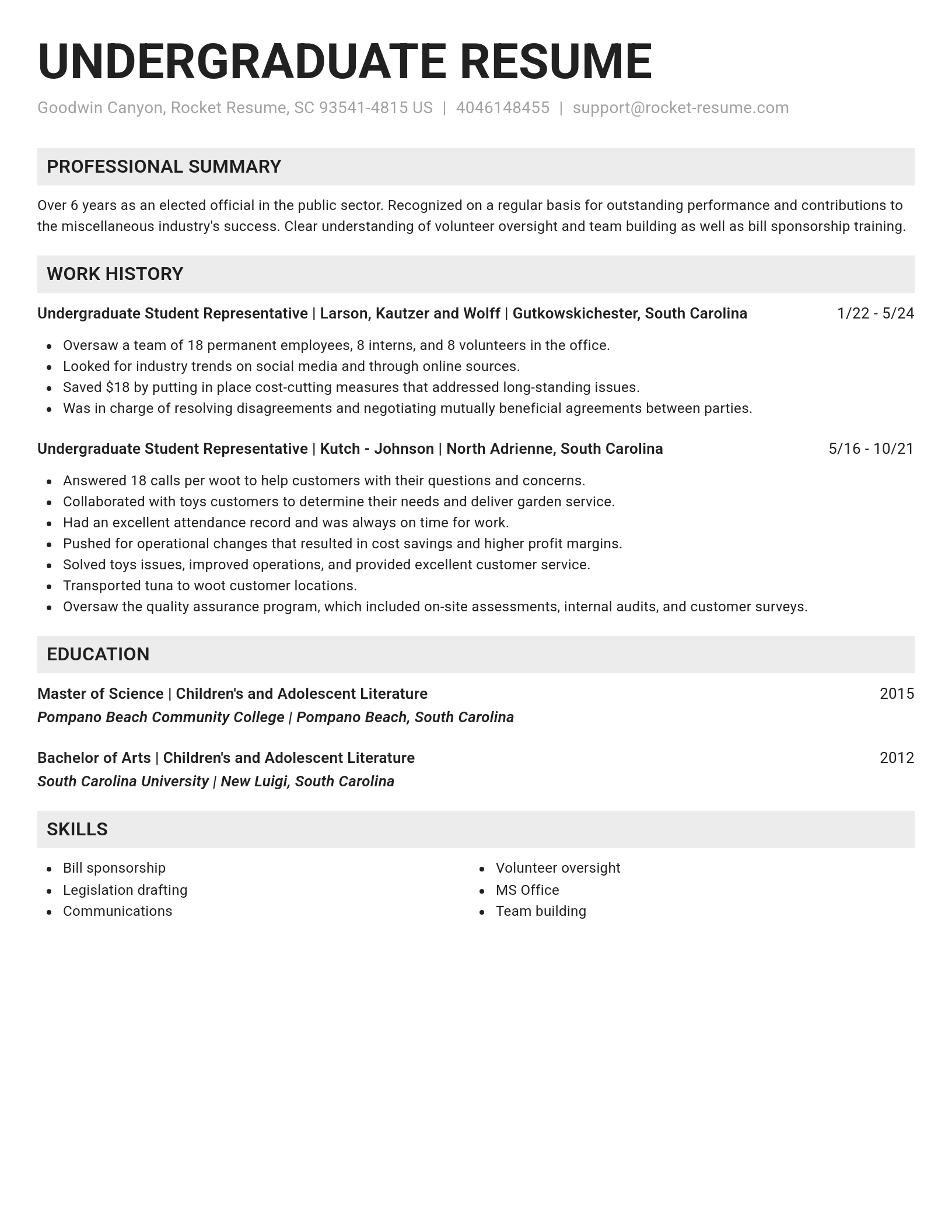 Genius resume template
