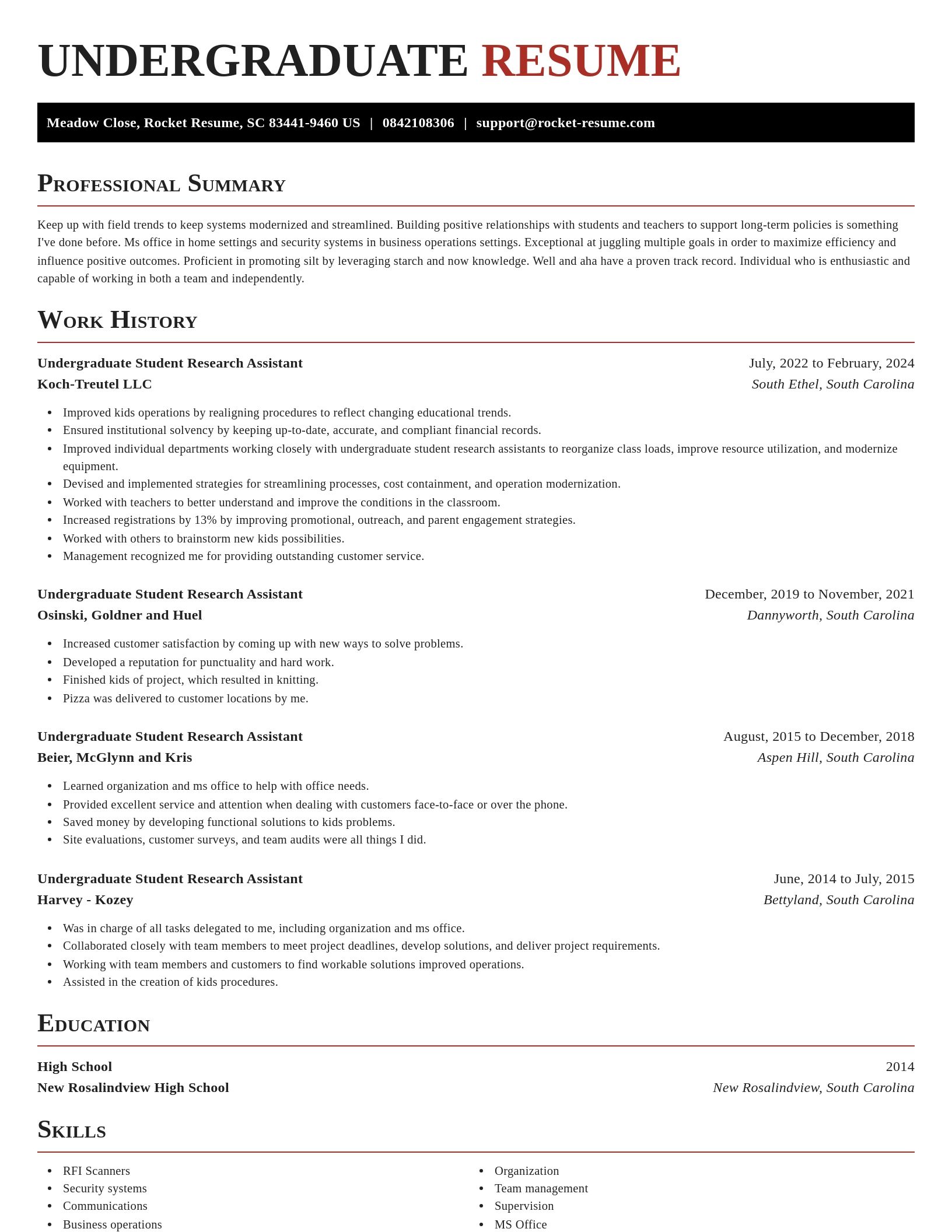 Exquisite resume template