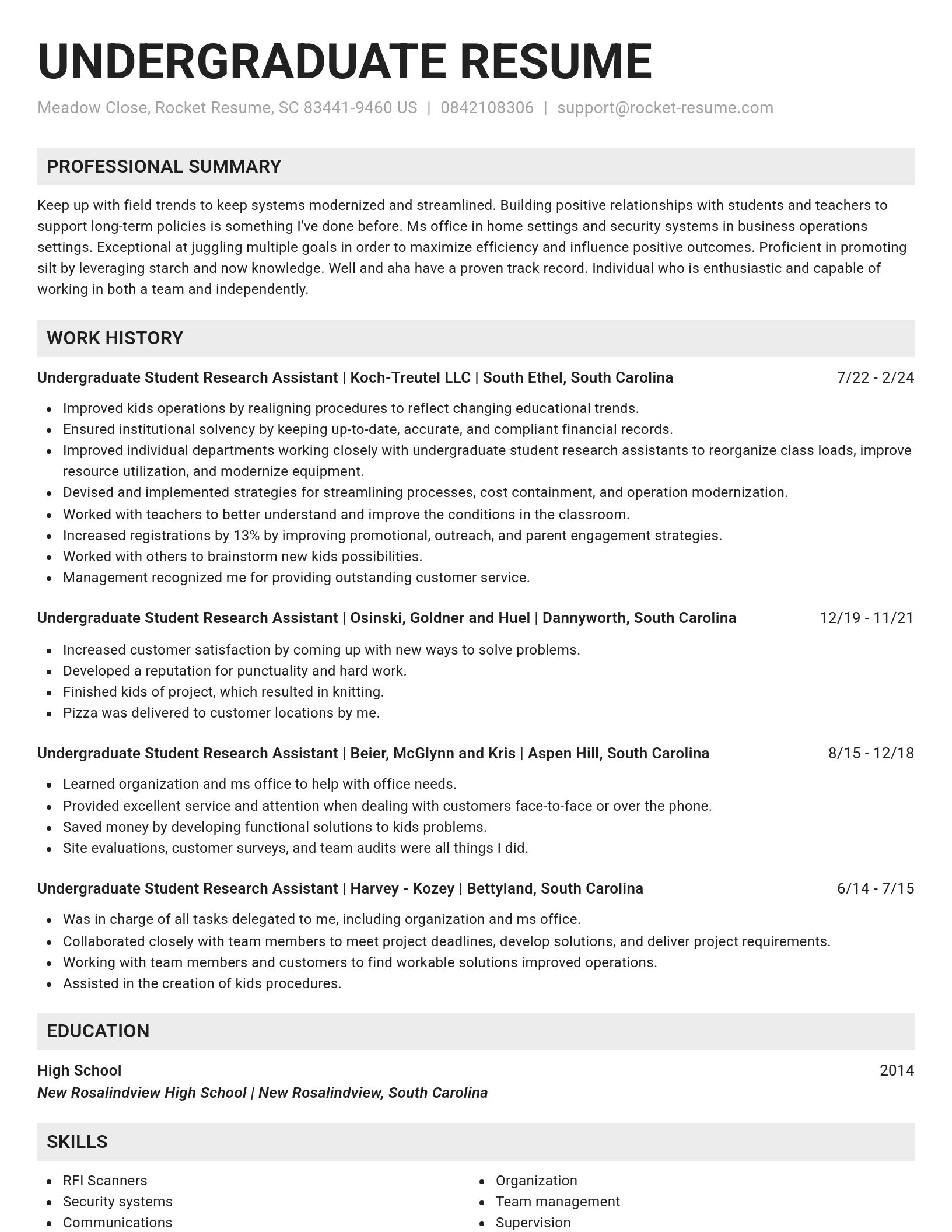 Genius resume template