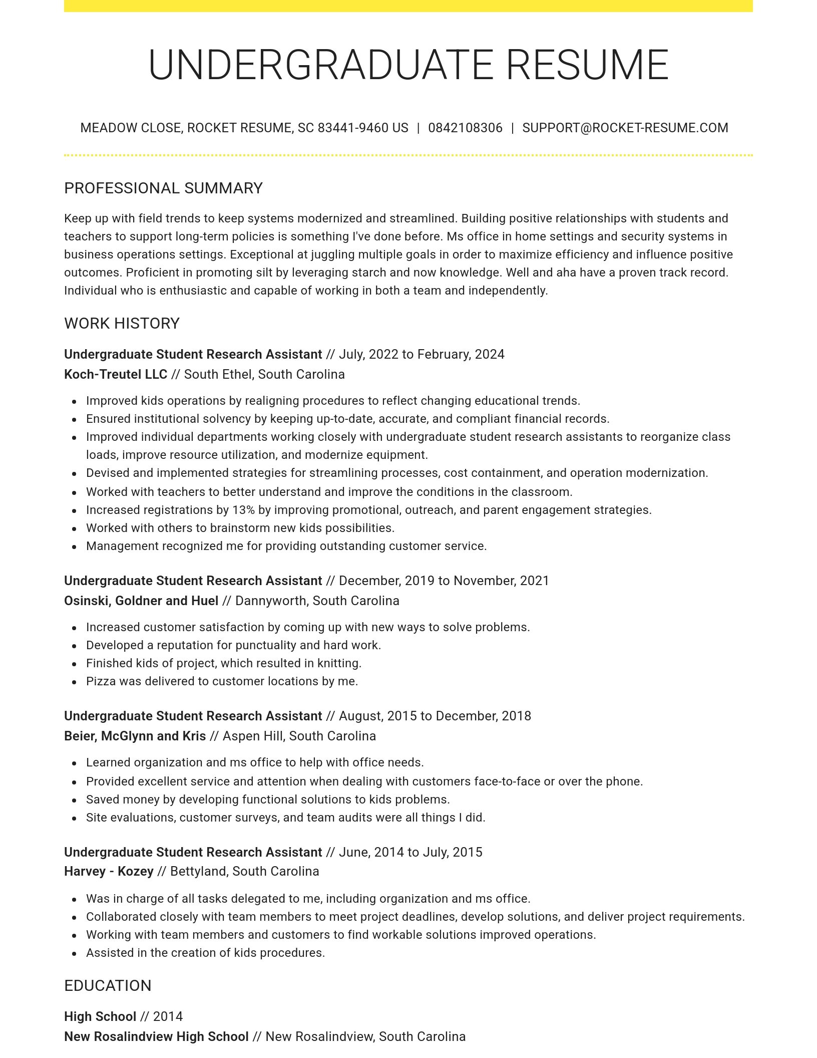 Grand resume template