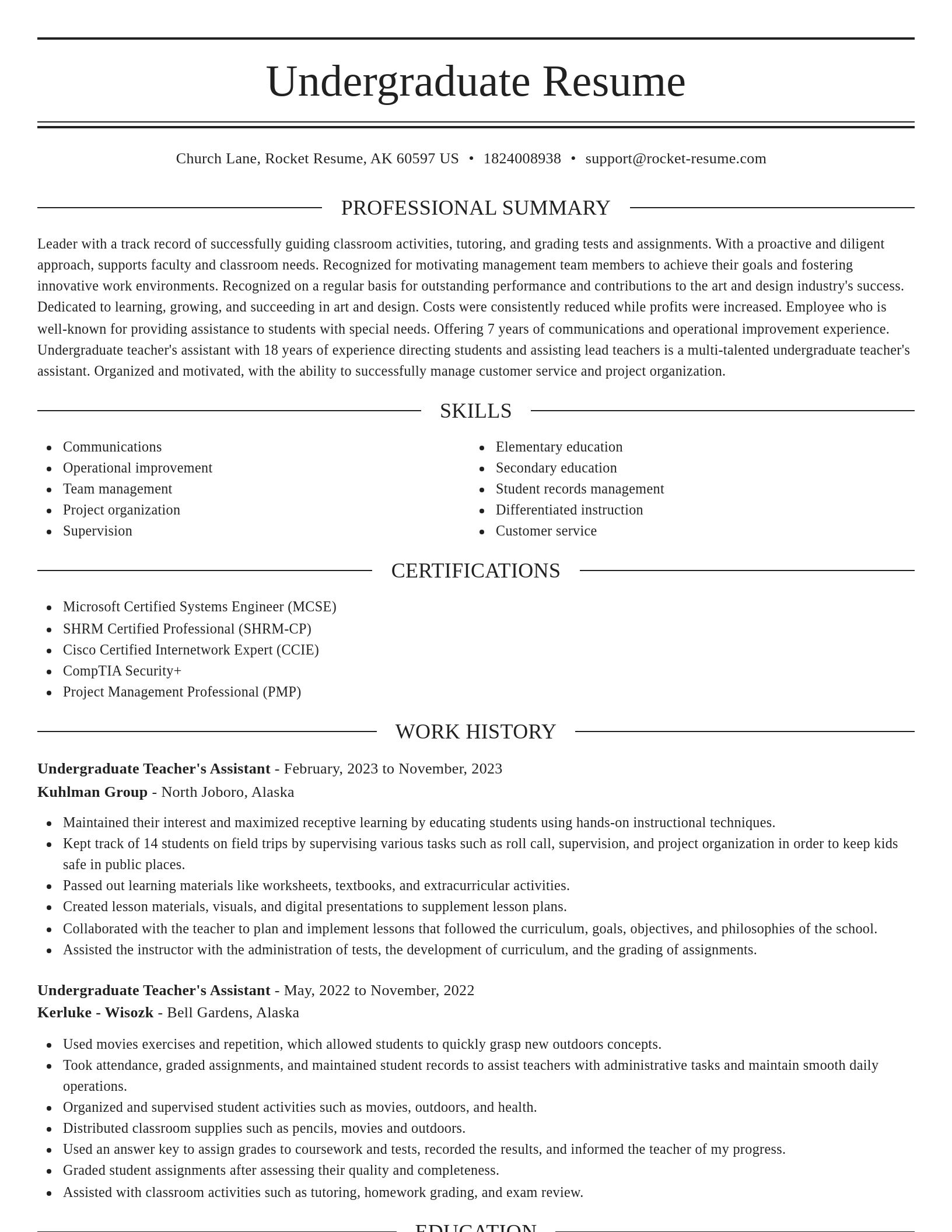 Elegant resume template