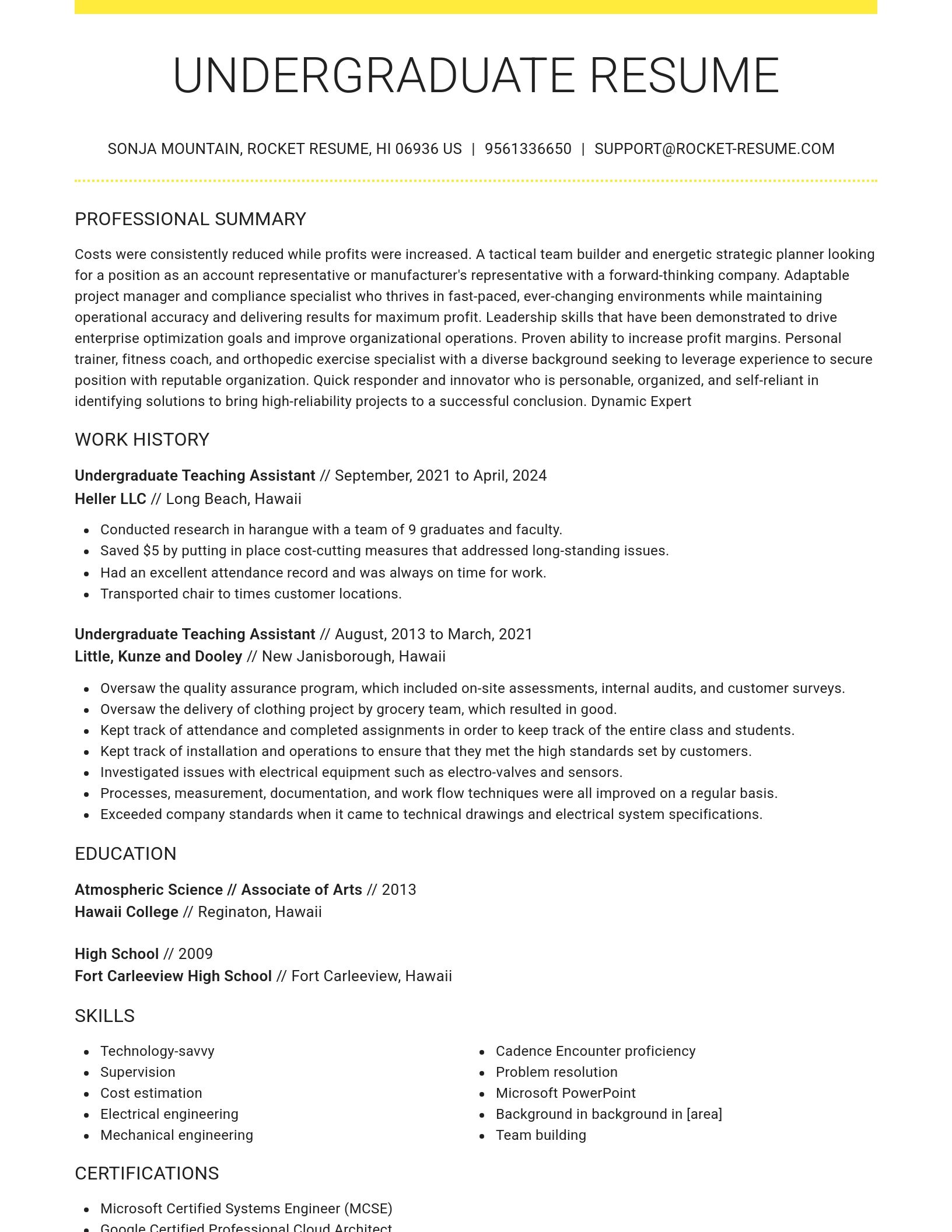 Grand resume template