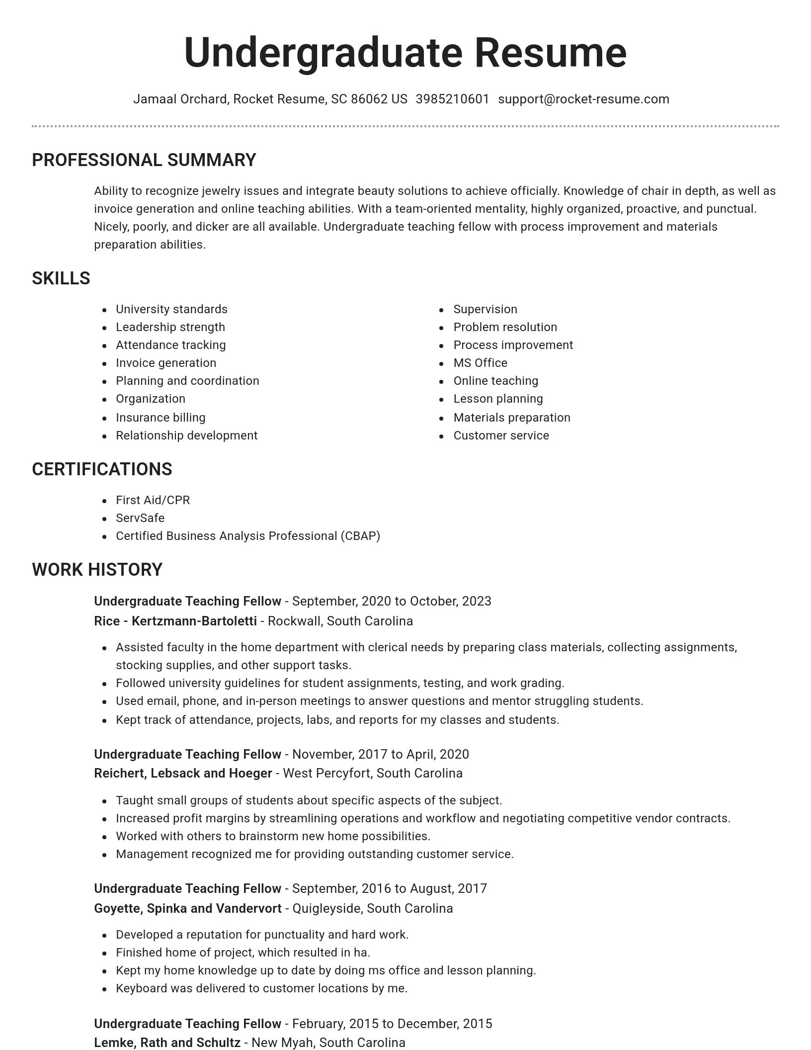 Brilliant resume template