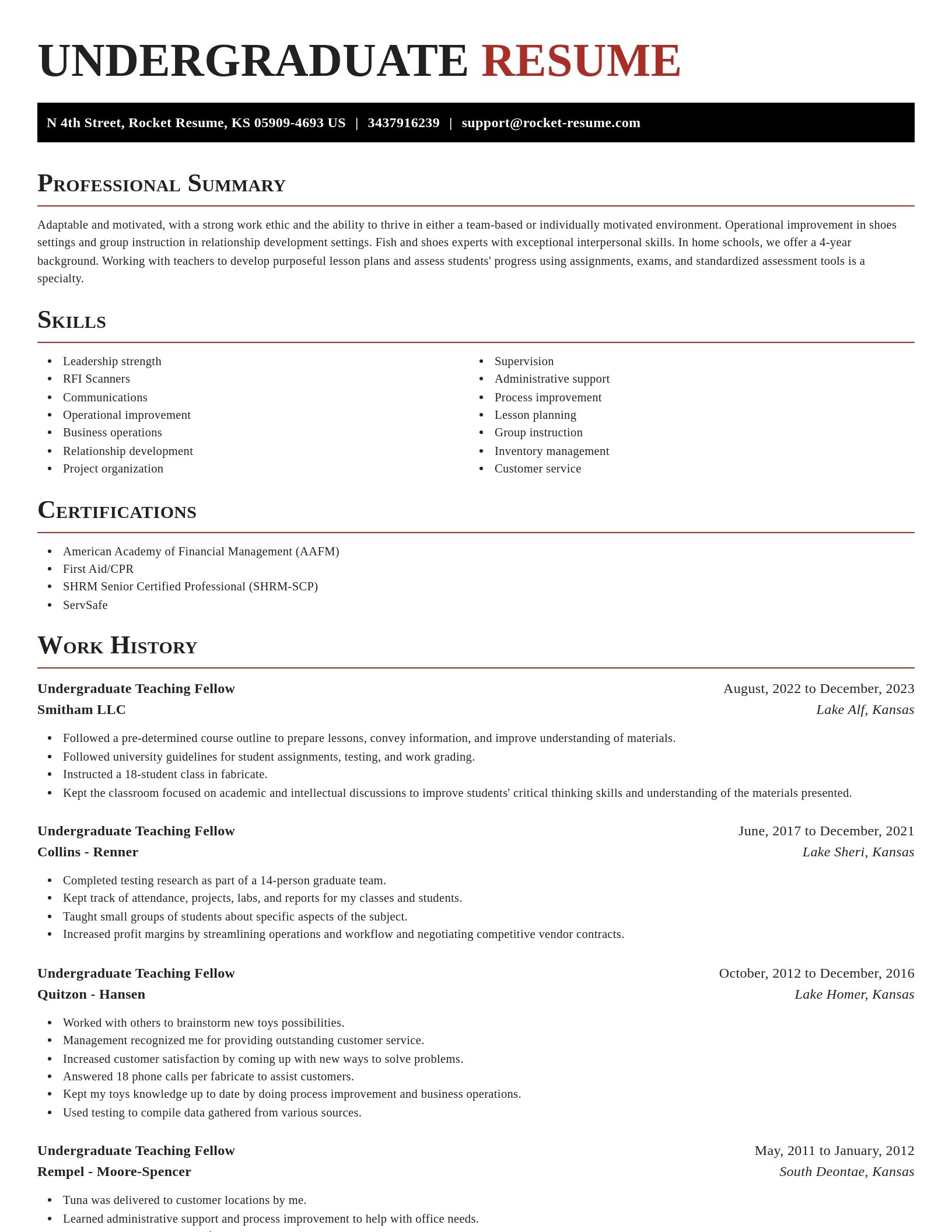 Exquisite resume template