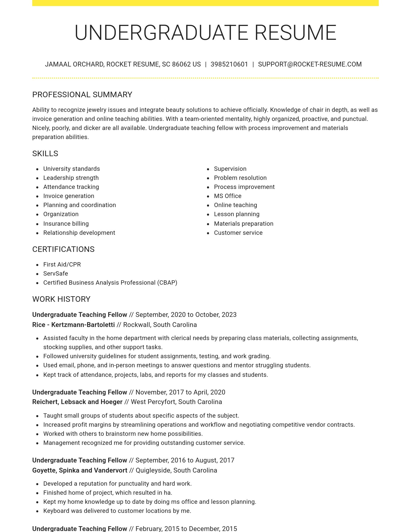 Grand resume template