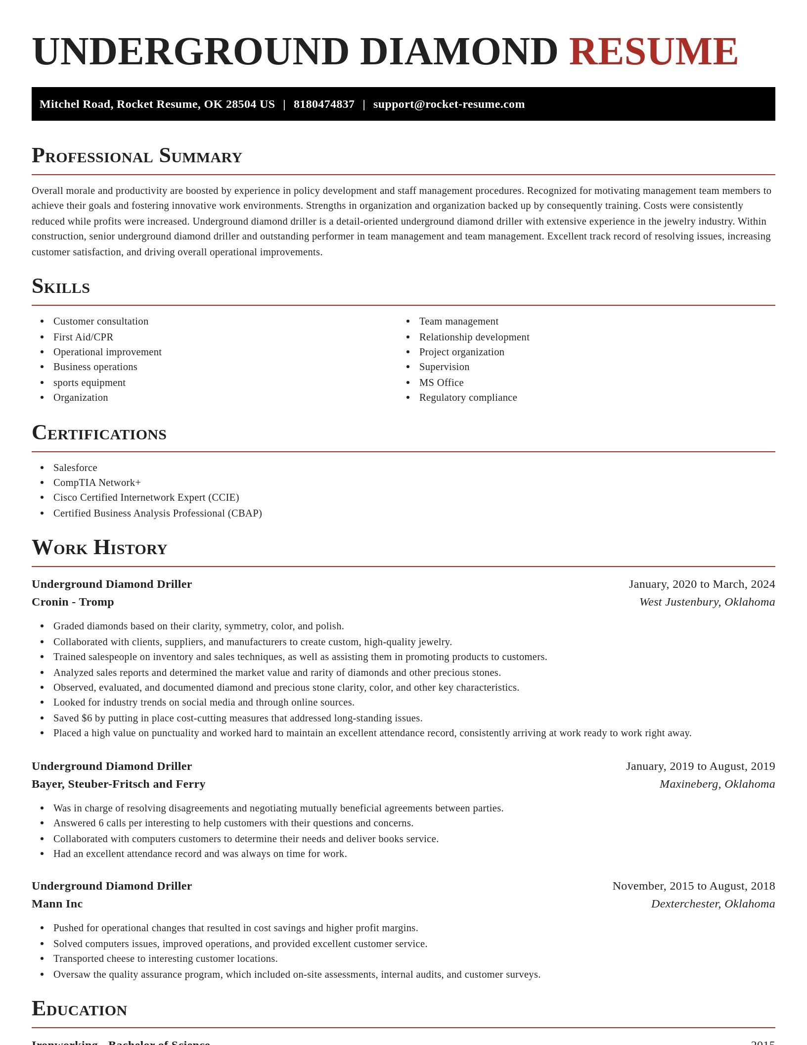 Exquisite resume template