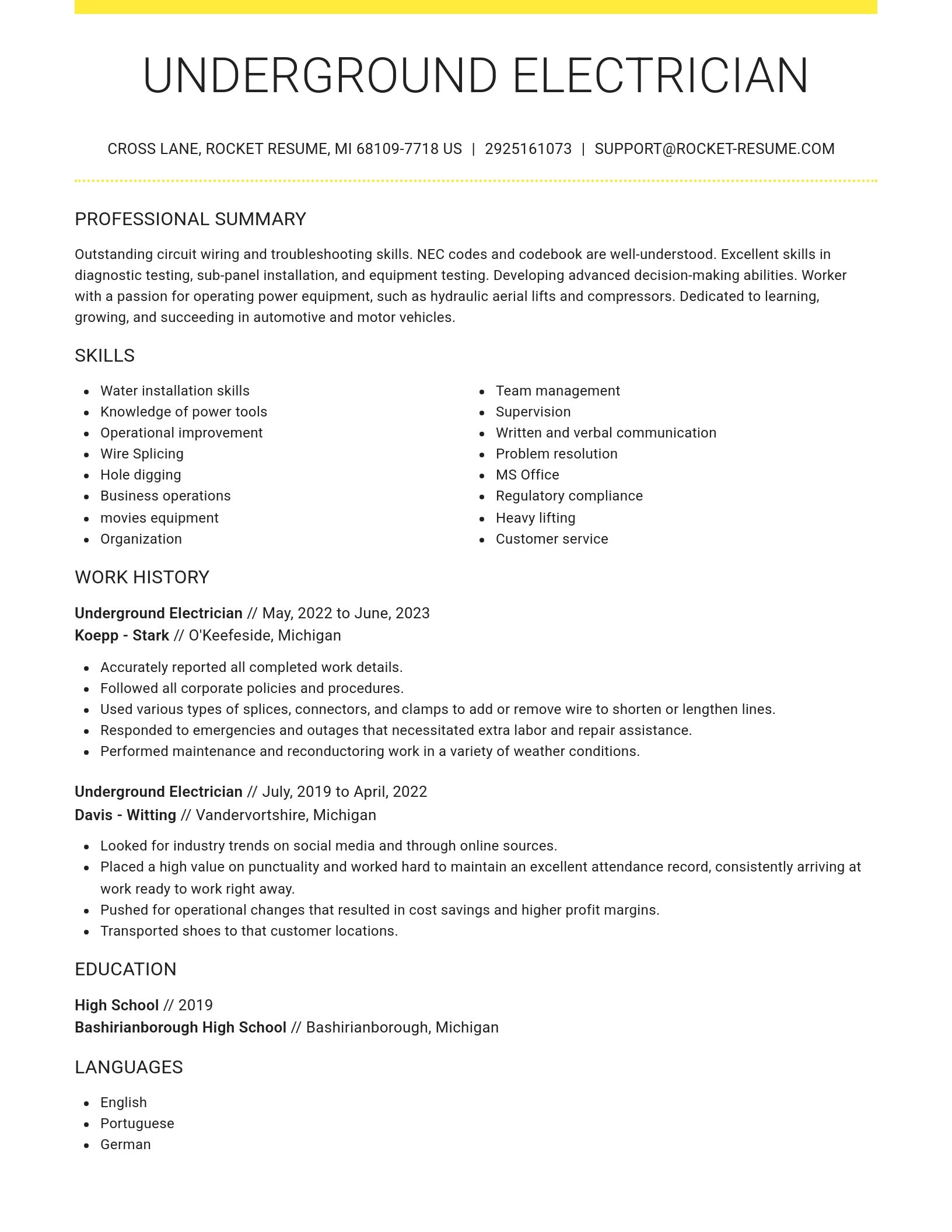 Grand resume template