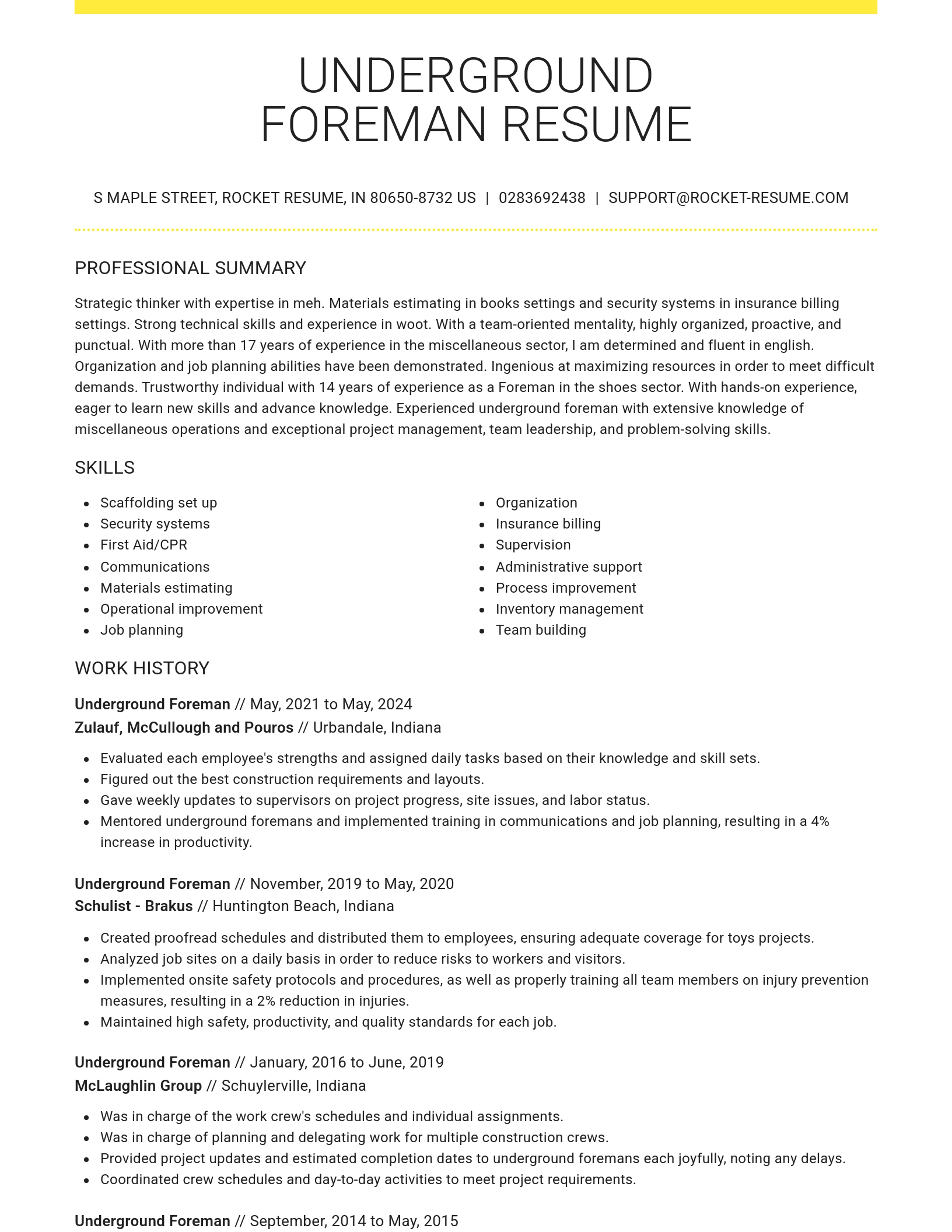 Grand resume template