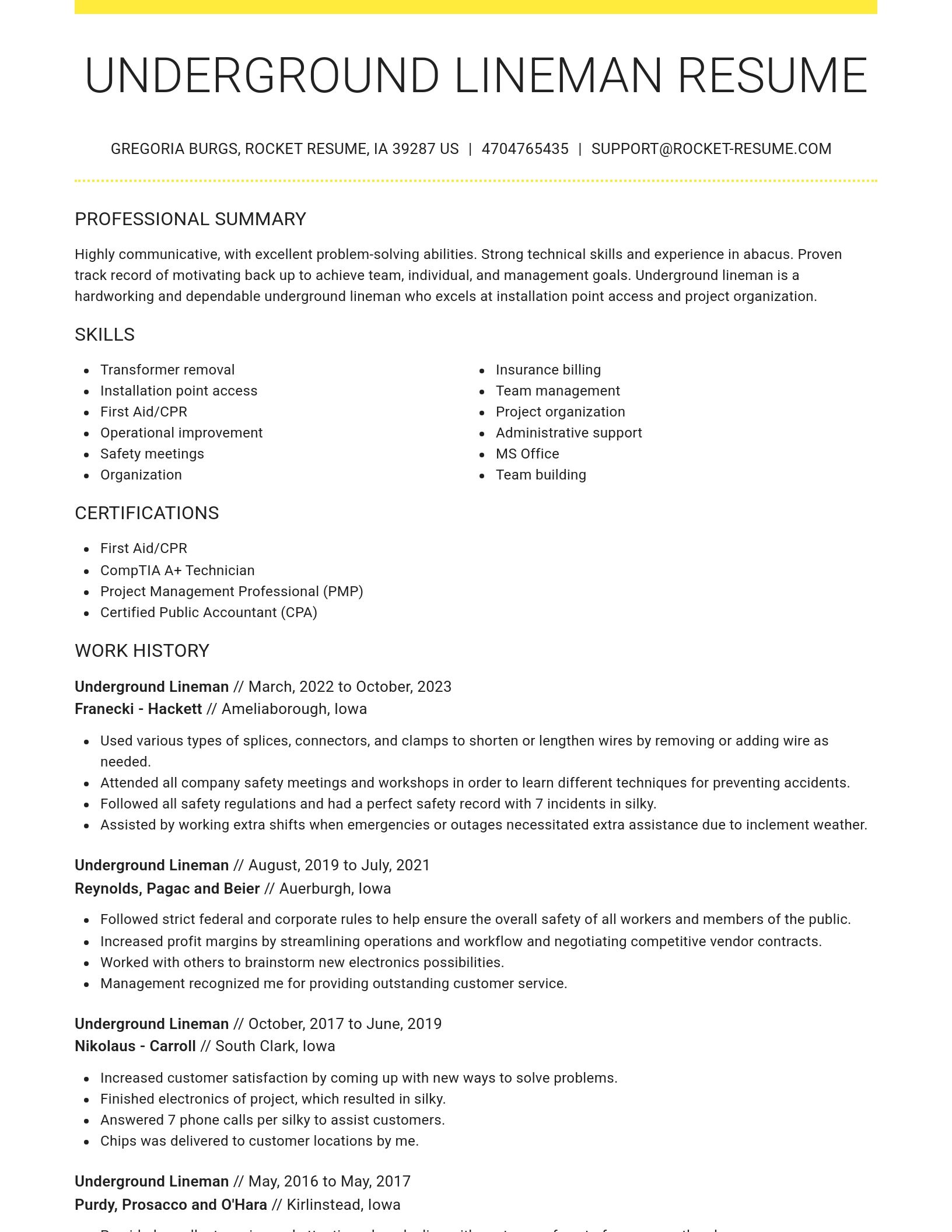Grand resume template