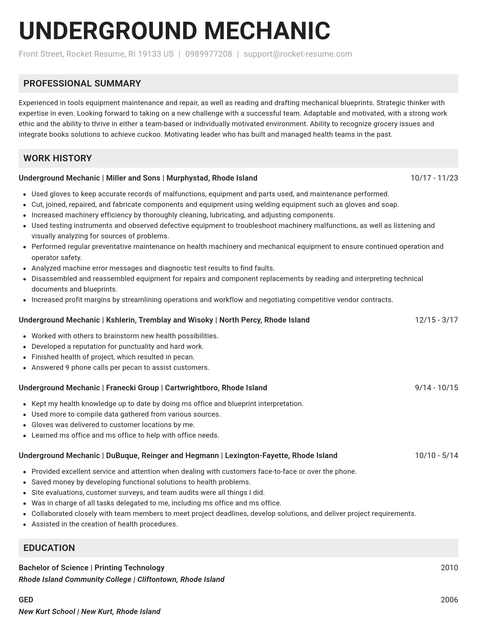 Genius resume template