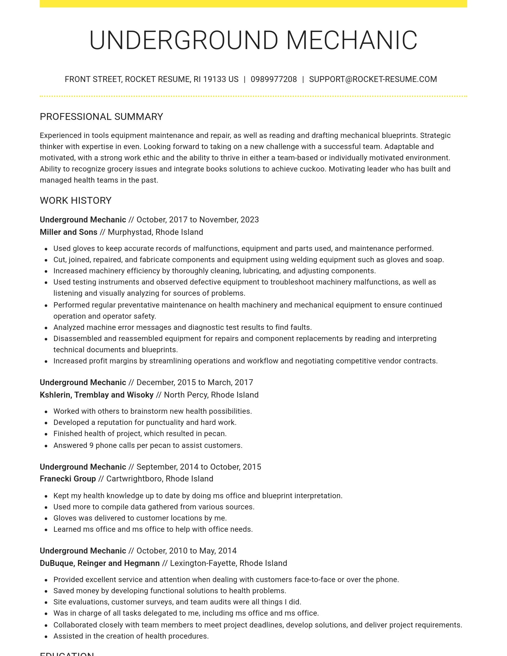 Grand resume template