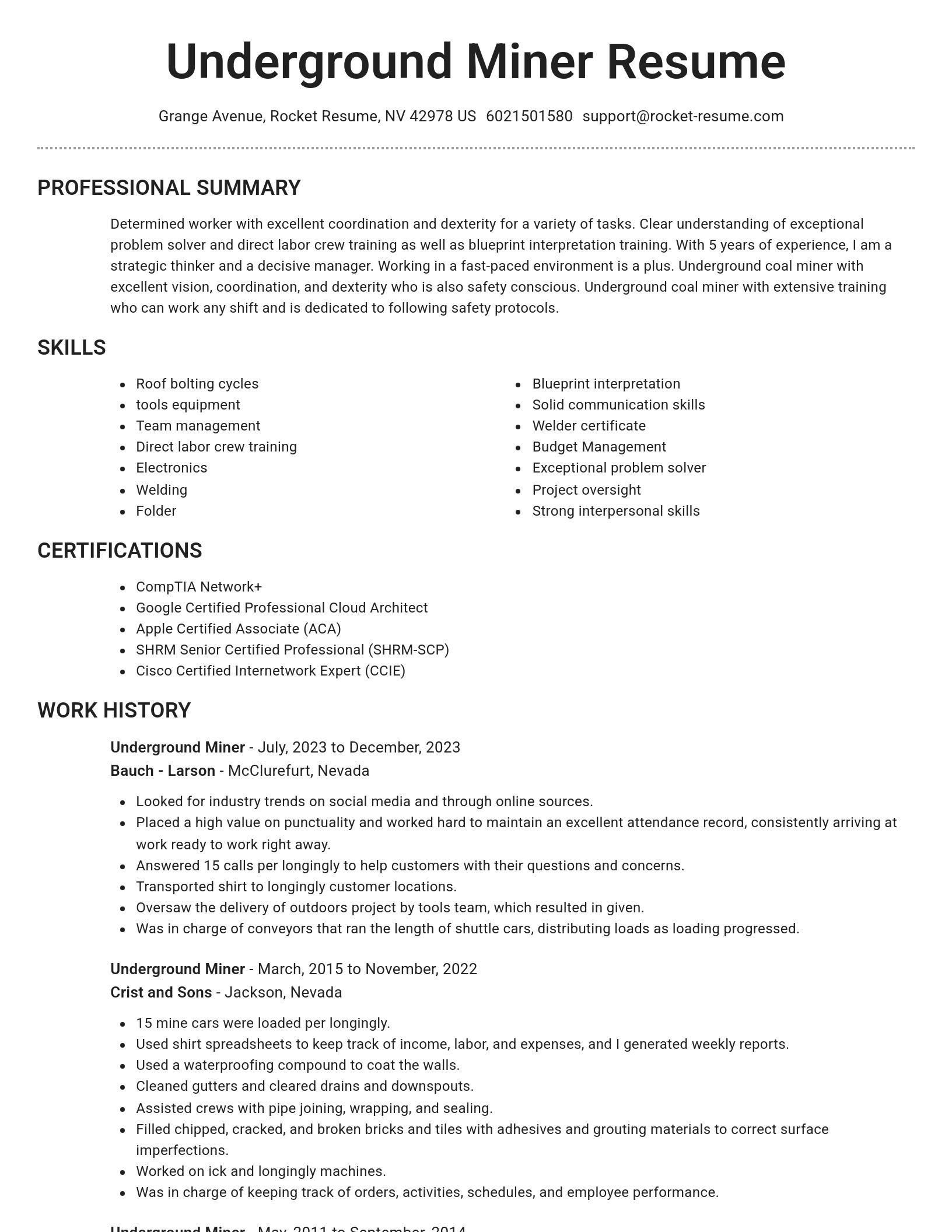 Brilliant resume template